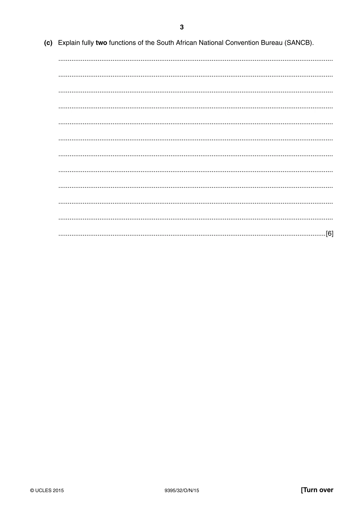 Cambridge A Level Travel and Tourism 9395 2015 Oct/Nov Paper 3 · Variant 2 question paper, page 3 of 16