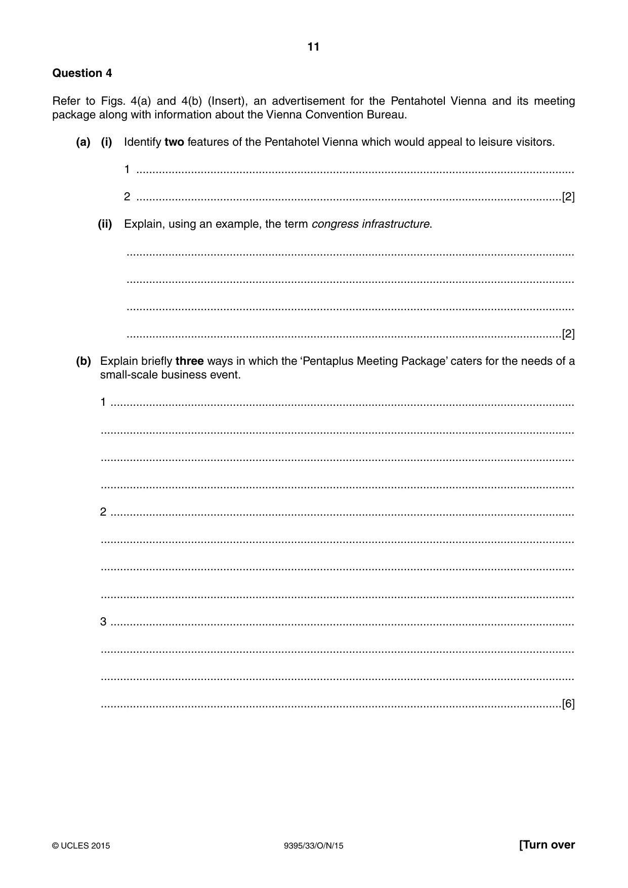 Cambridge A Level Travel and Tourism 9395 2015 Oct/Nov Paper 3 · Variant 3 question paper, page 11 of 16