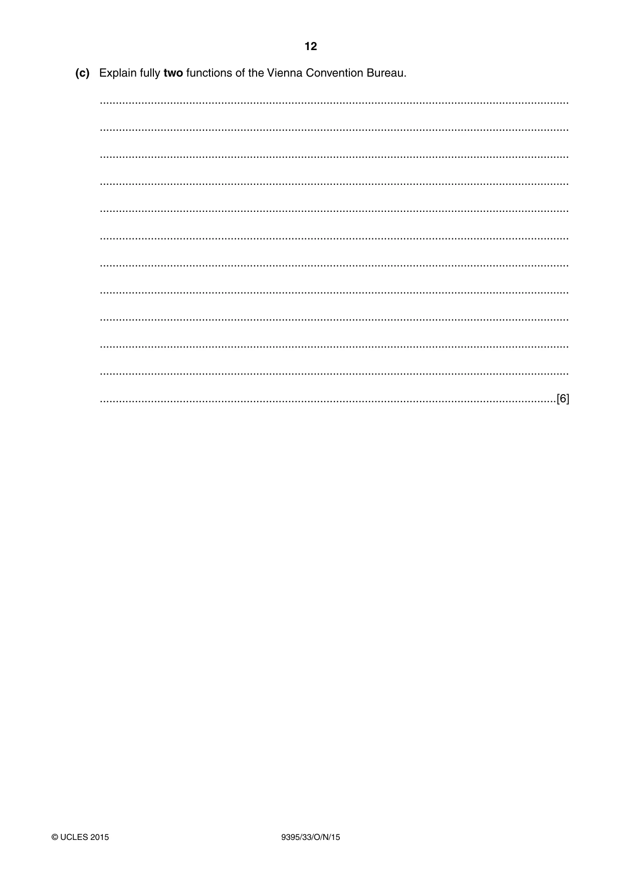 Cambridge A Level Travel and Tourism 9395 2015 Oct/Nov Paper 3 · Variant 3 question paper, page 12 of 16