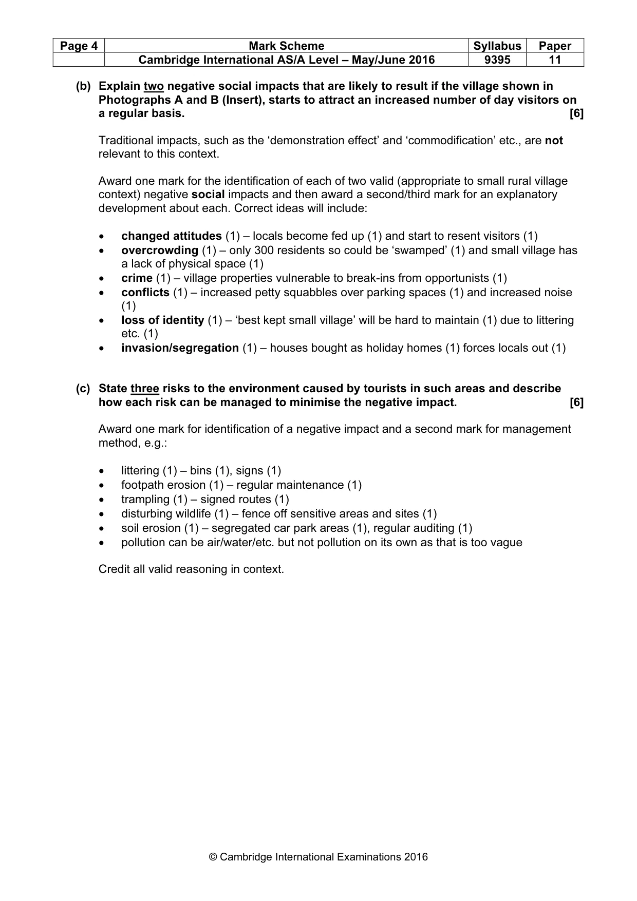 Mark scheme, page 4 of 8