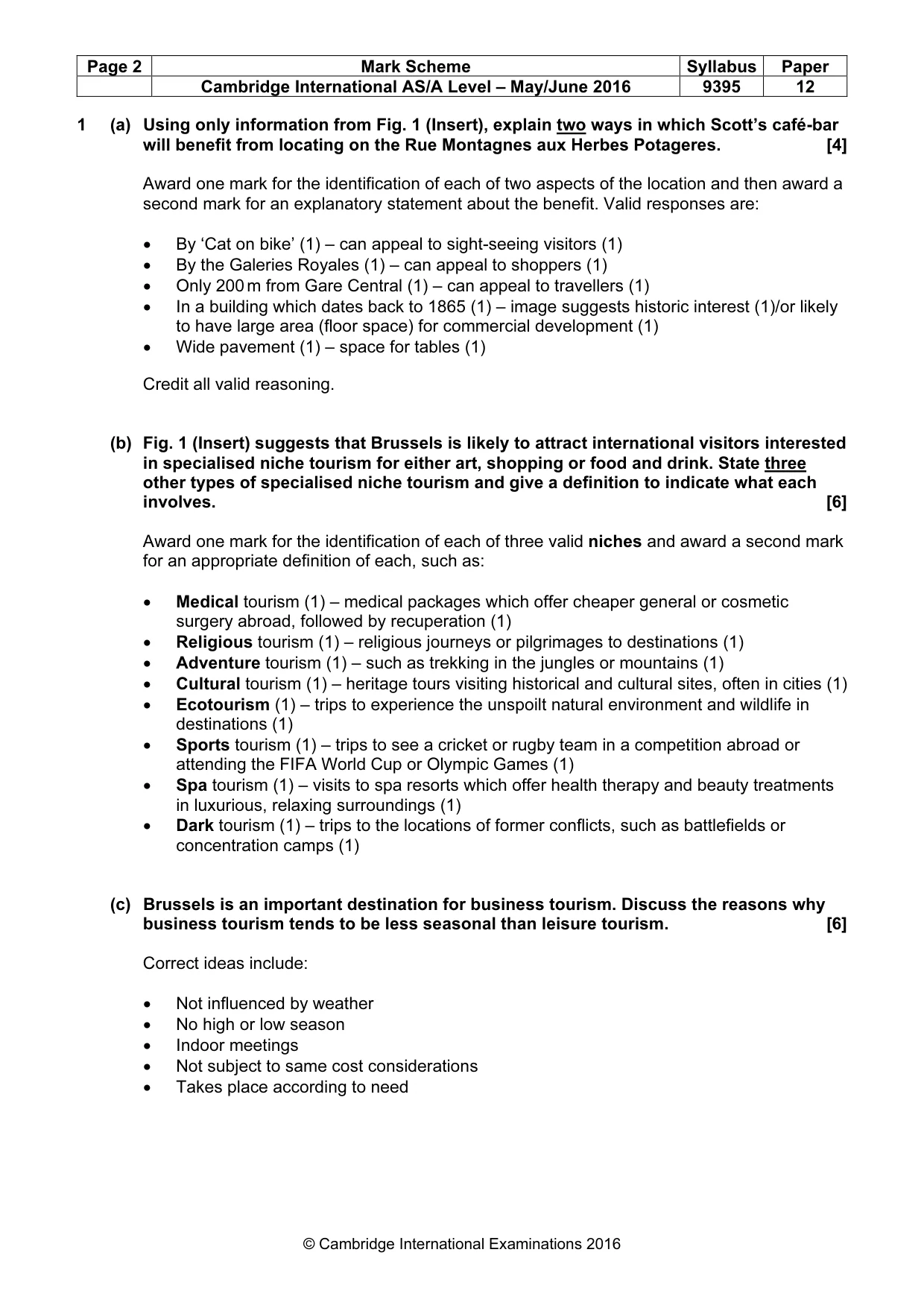 Mark scheme, page 2 of 9