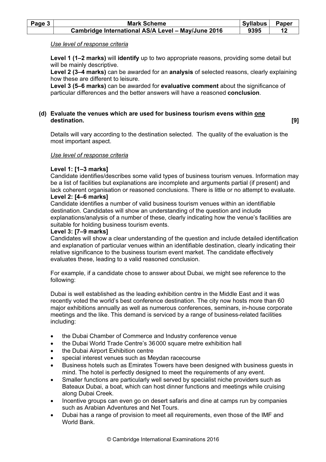 Mark scheme, page 3 of 9