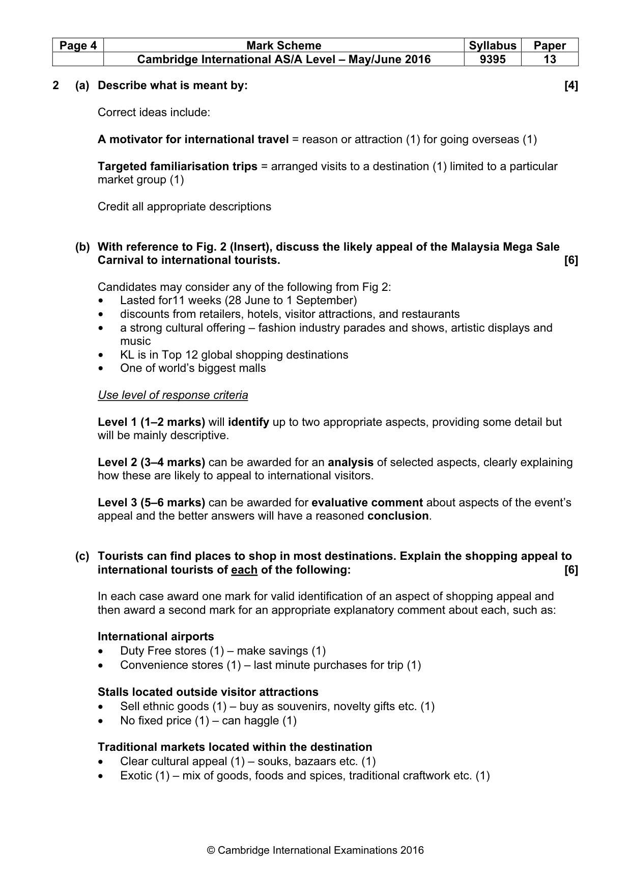 Mark scheme, page 4 of 9