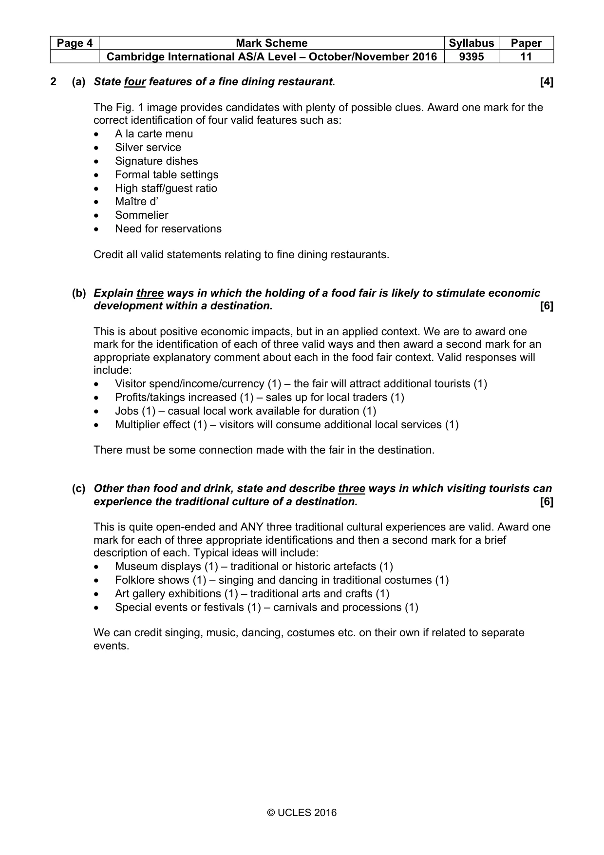 Mark scheme, page 4 of 9