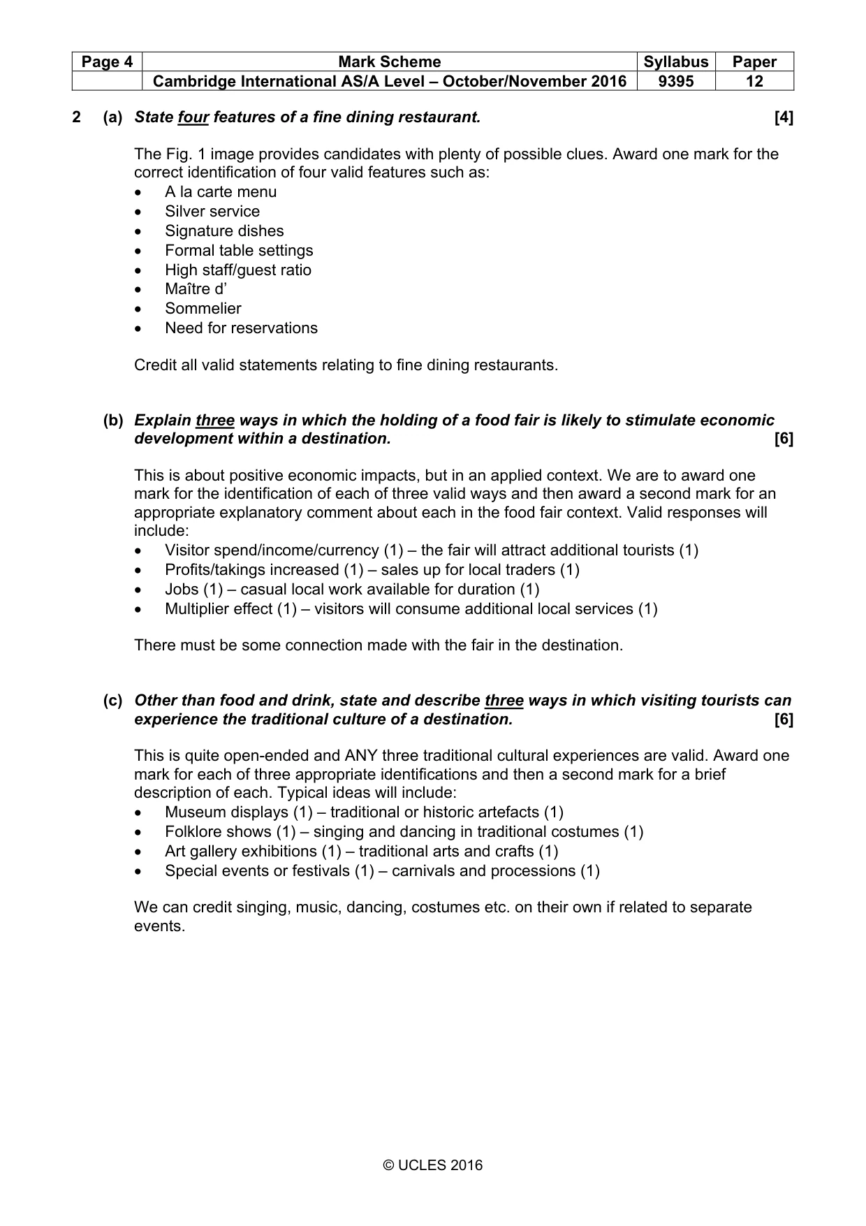 Mark scheme, page 4 of 9