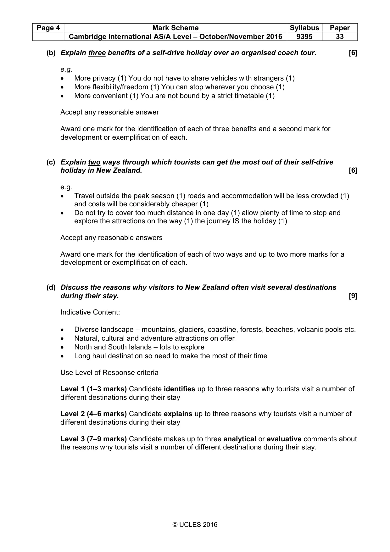 Mark scheme, page 4 of 8