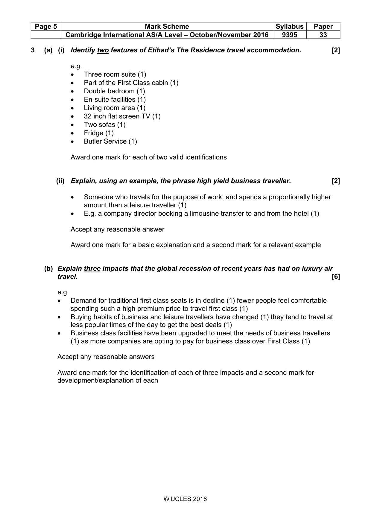Mark scheme, page 5 of 8