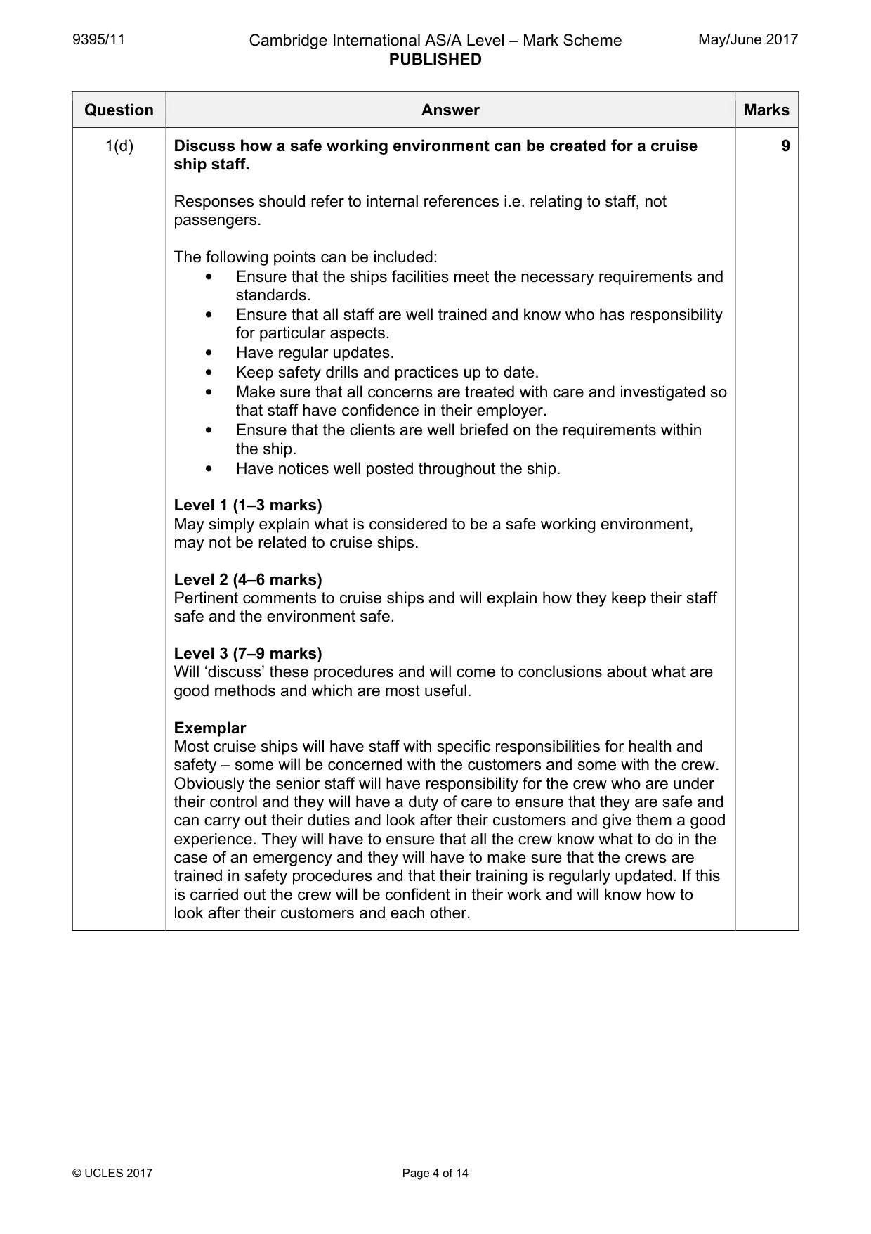 Mark scheme, page 4 of 14