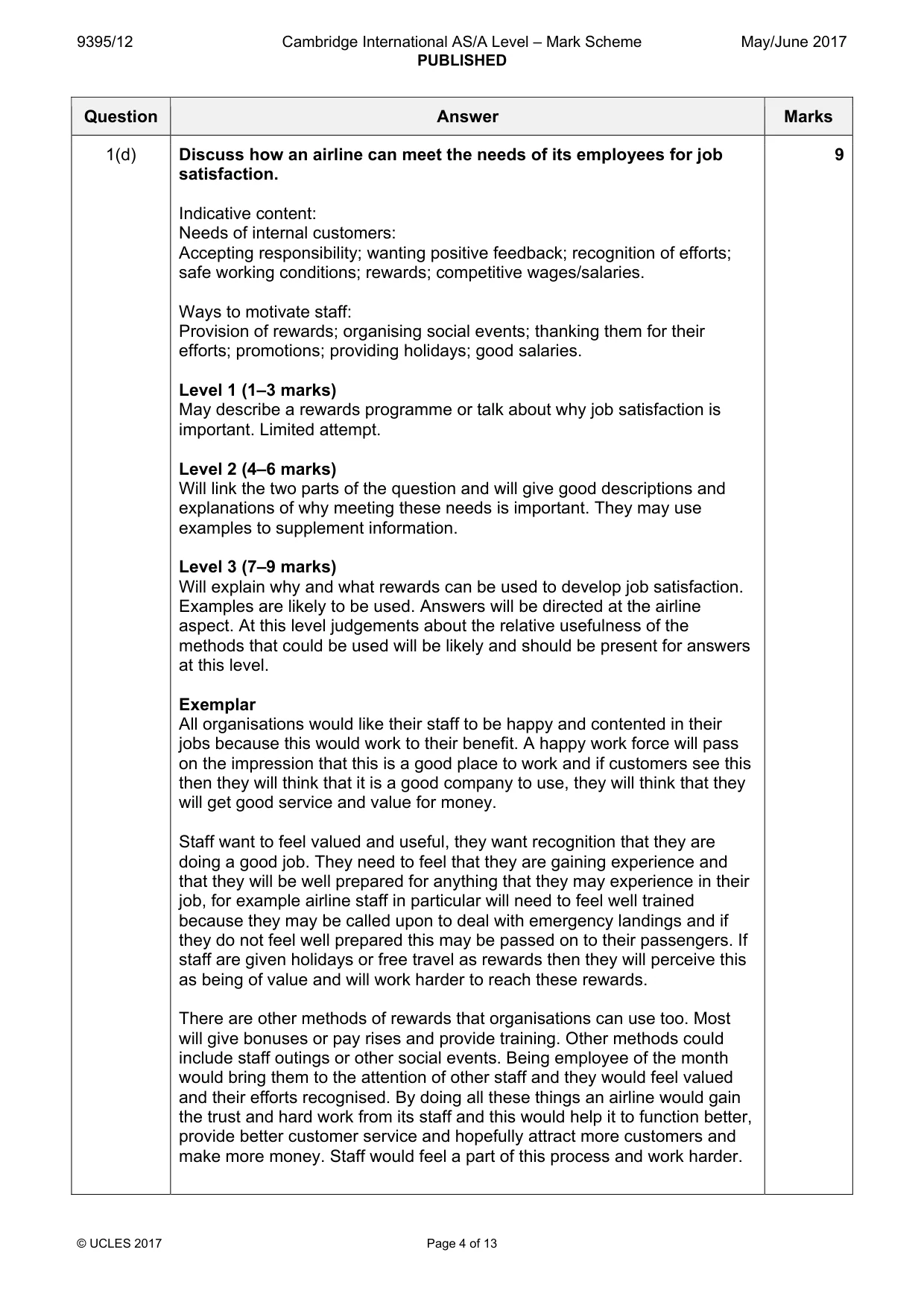 Mark scheme, page 4 of 13