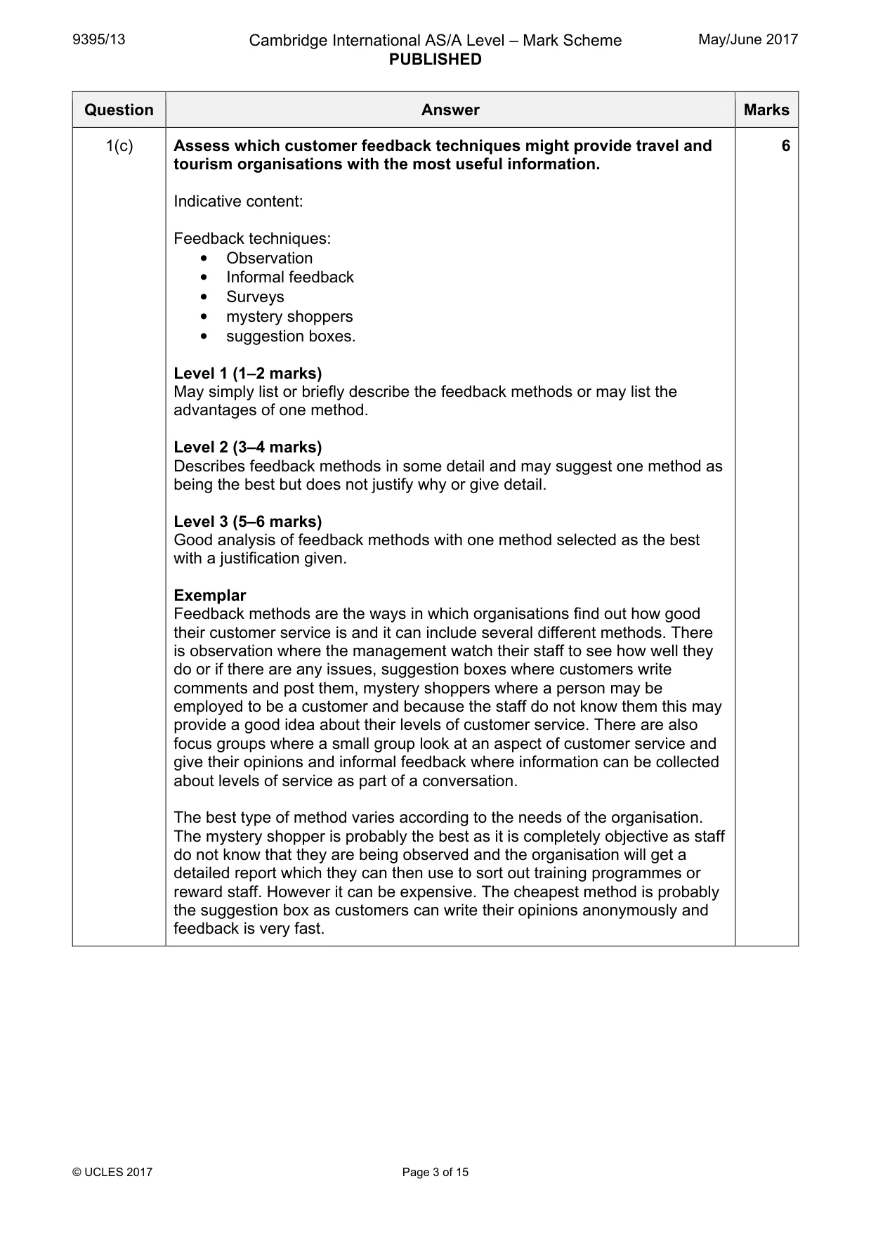 Mark scheme, page 3 of 15