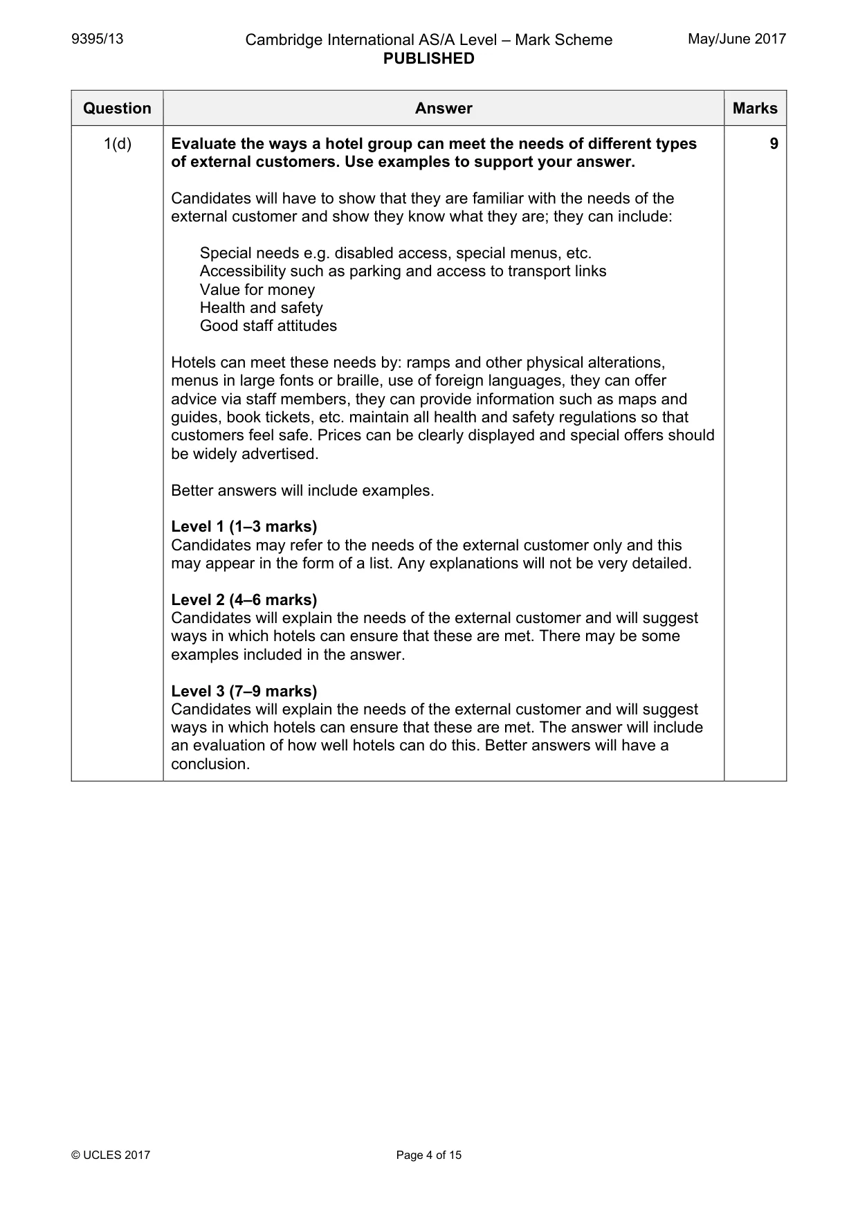 Mark scheme, page 4 of 15