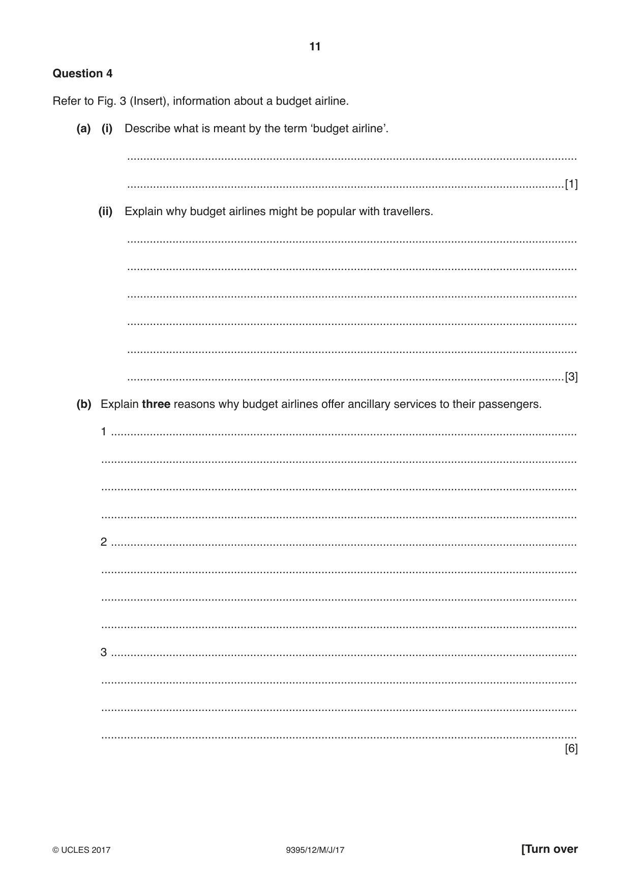 Cambridge A Level Travel and Tourism 9395 2017 May/June Paper 1 · Variant 2 question paper, page 11 of 16