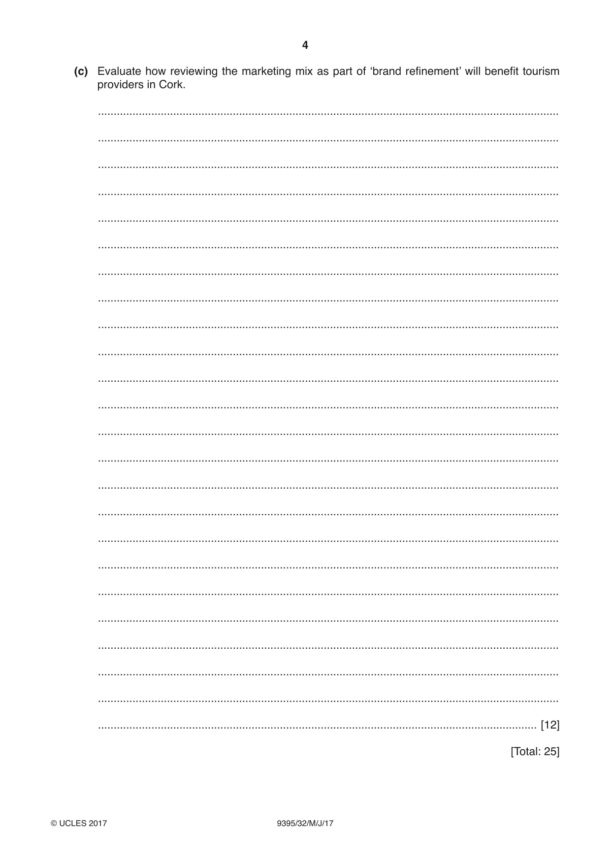 Cambridge A Level Travel and Tourism 9395 2017 May/June Paper 3 · Variant 2 question paper, page 4 of 8