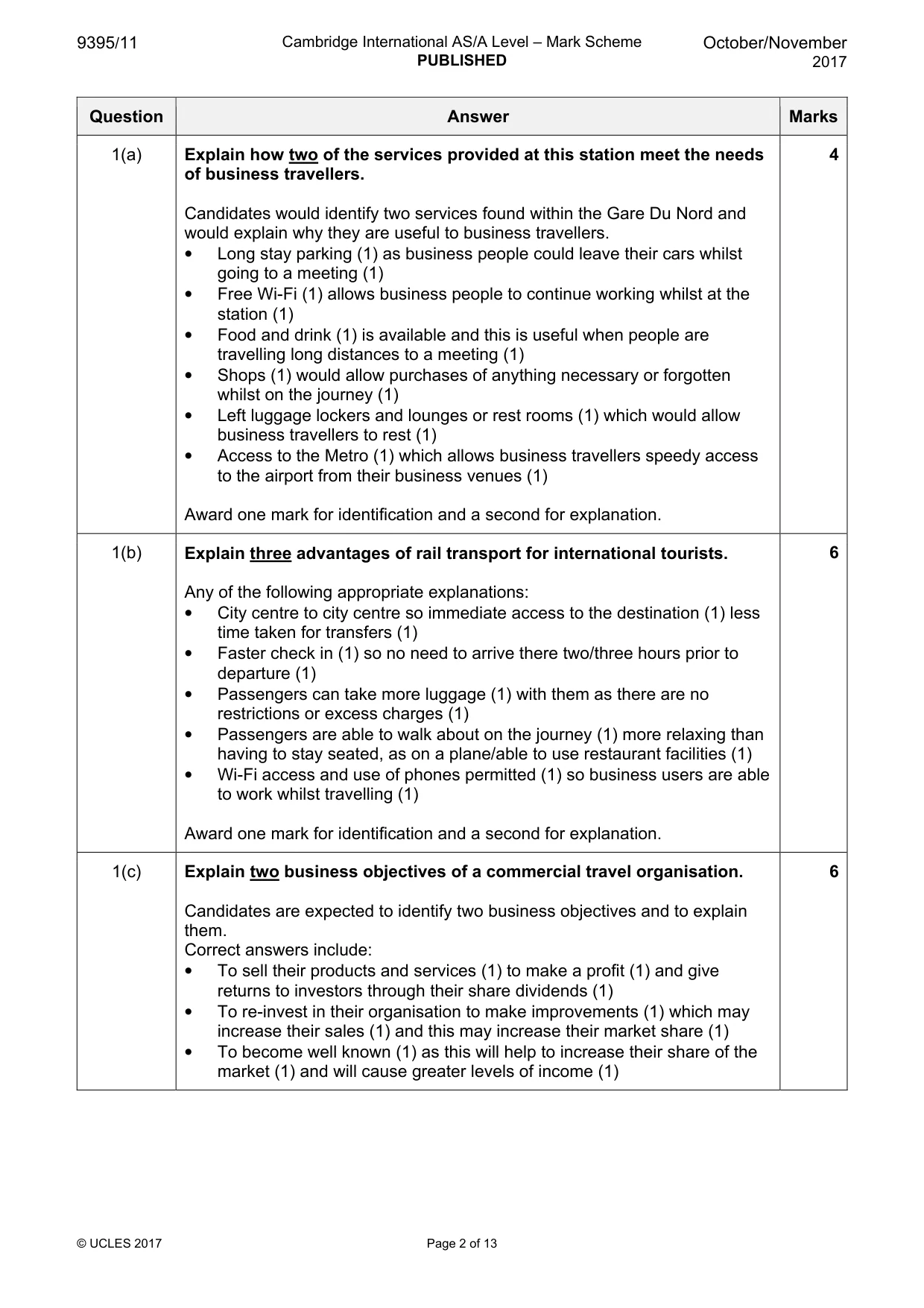 Mark scheme, page 2 of 13