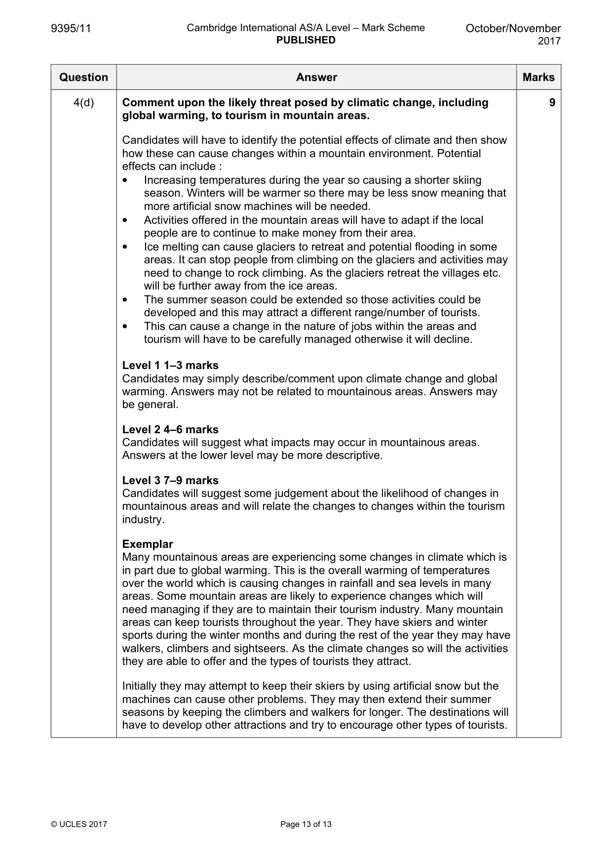 Mark scheme, page 13 of 13