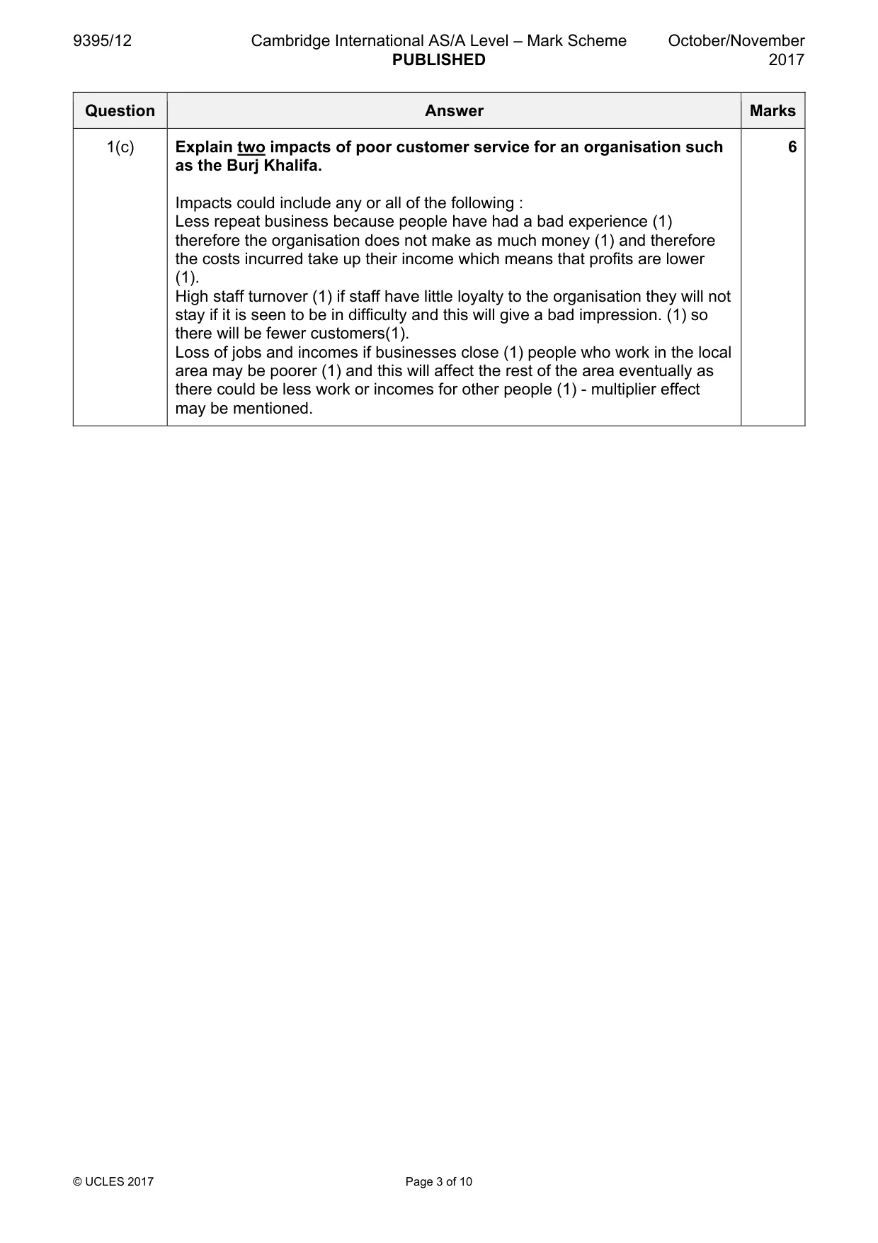 Mark scheme, page 3 of 10