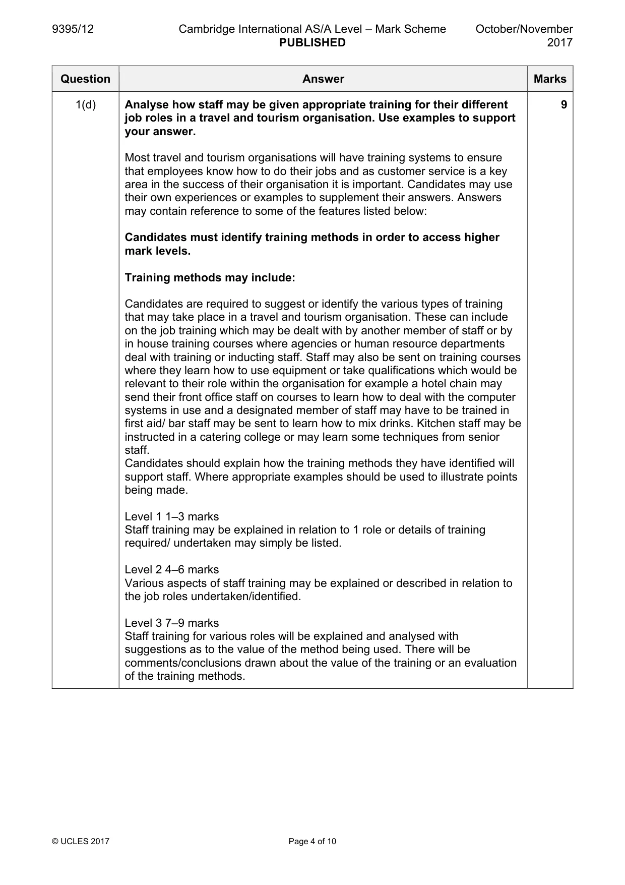 Mark scheme, page 4 of 10