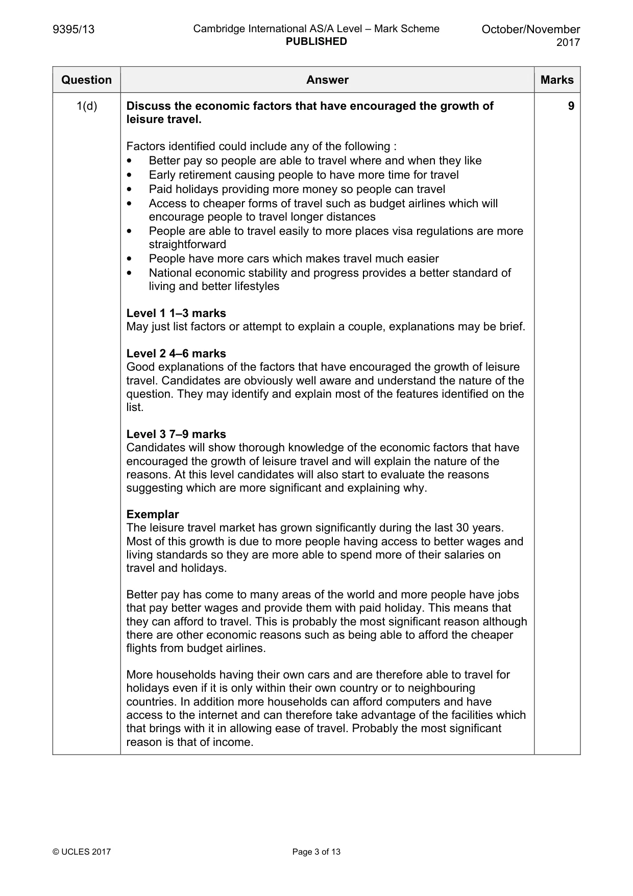 Mark scheme, page 3 of 13