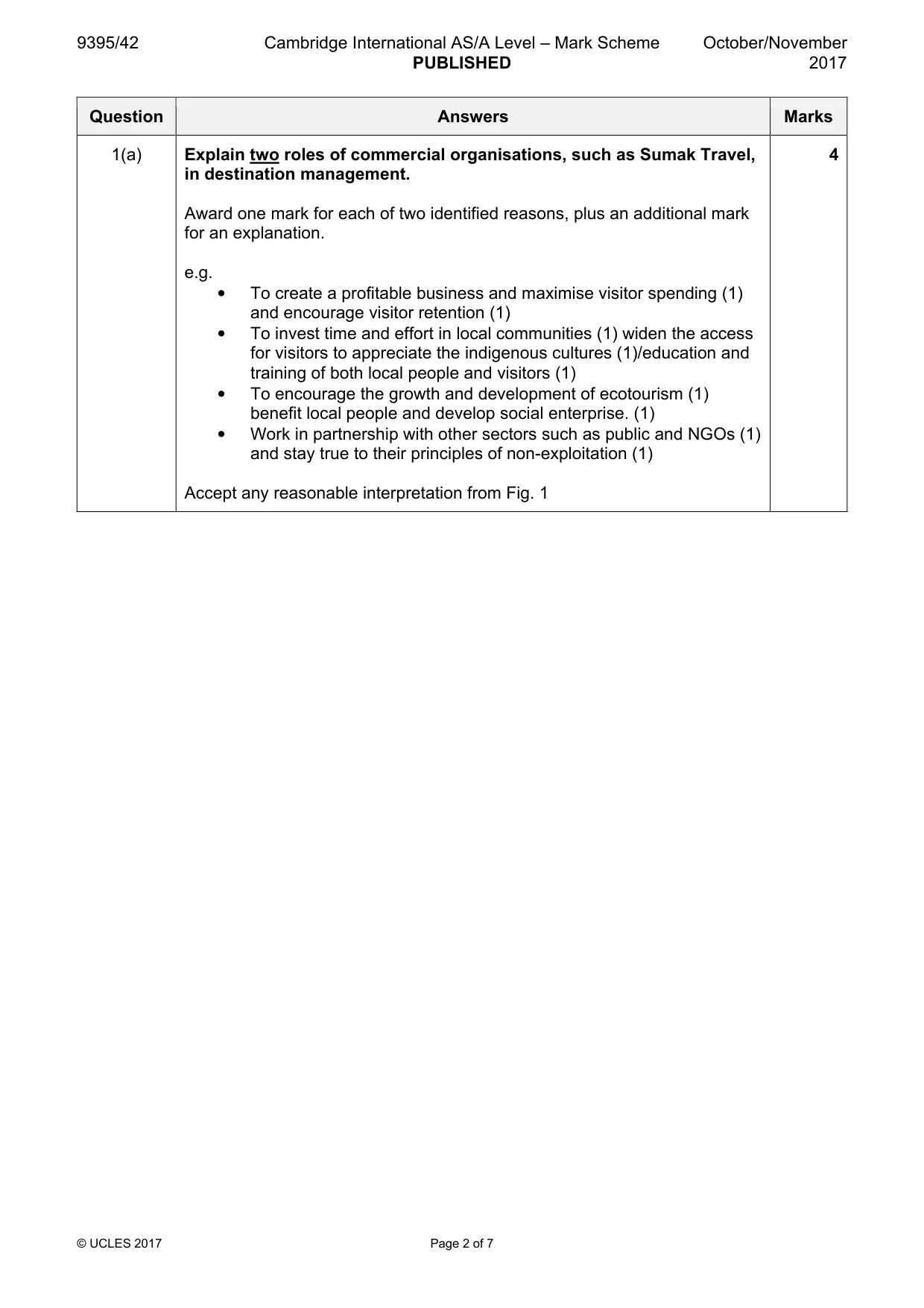 Mark scheme, page 2 of 7