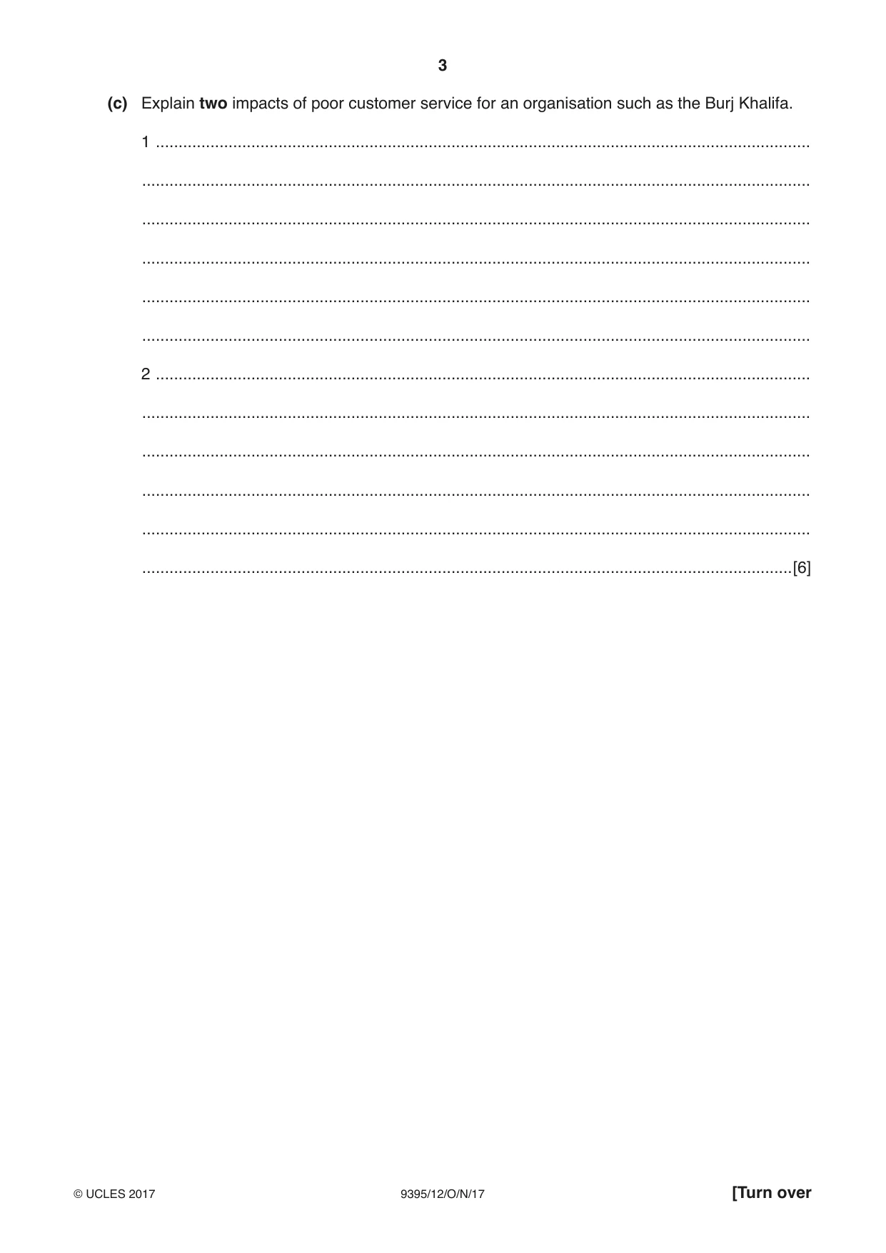 Cambridge A Level Travel and Tourism 9395 2017 Oct/Nov Paper 1 · Variant 2 question paper, page 3 of 16