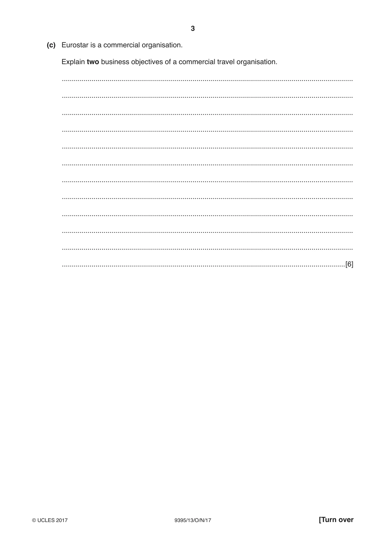 Cambridge A Level Travel and Tourism 9395 2017 Oct/Nov Paper 1 · Variant 3 question paper, page 3 of 16