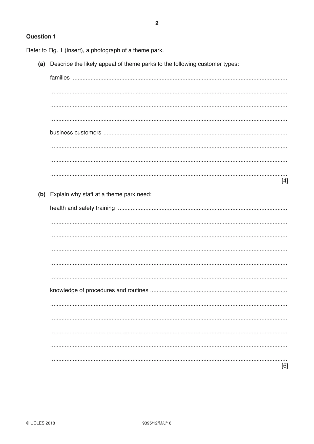 Cambridge A Level Travel and Tourism 9395 2018 May/June Paper 1 · Variant 2 question paper, page 2 of 16