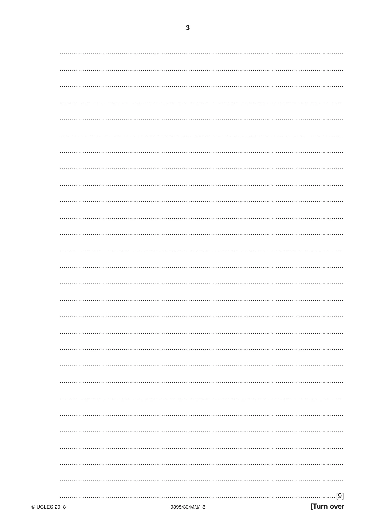 Cambridge A Level Travel and Tourism 9395 2018 May/June Paper 3 · Variant 3 question paper, page 3 of 12