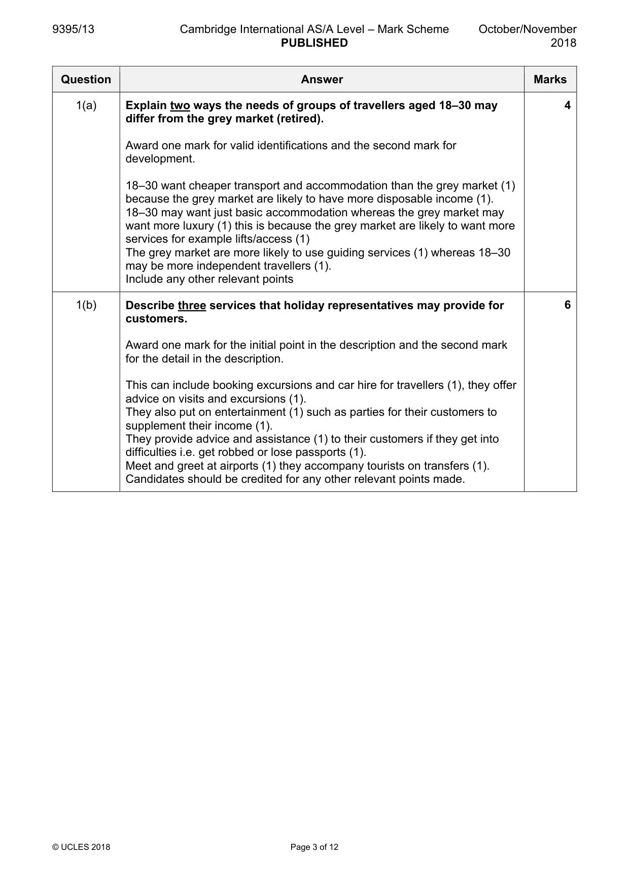 Mark scheme, page 3 of 12
