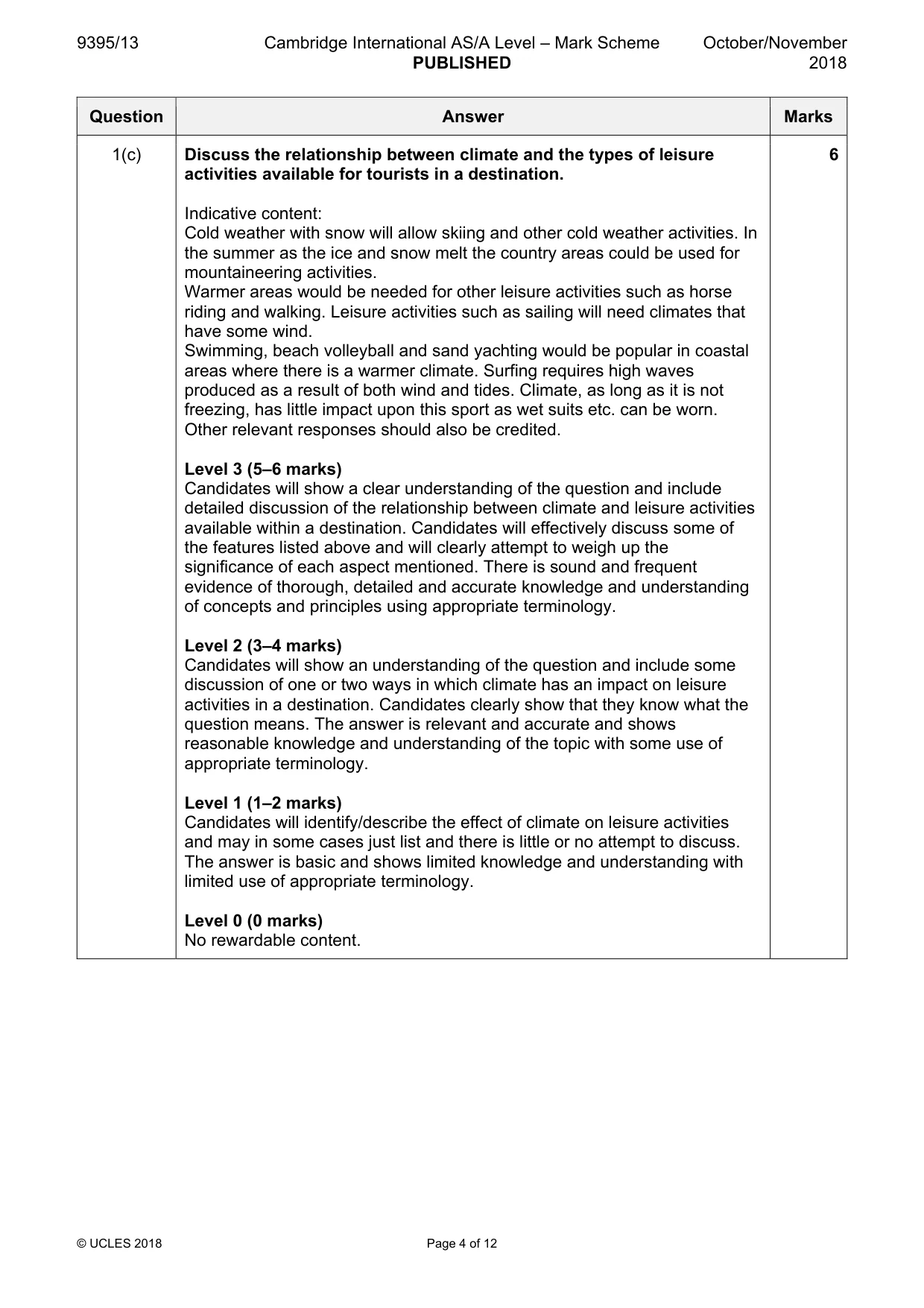 Mark scheme, page 4 of 12