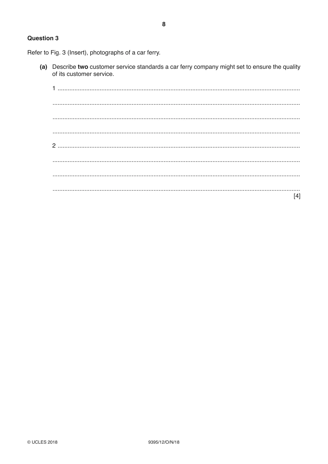 Cambridge A Level Travel and Tourism 9395 2018 Oct/Nov Paper 1 · Variant 2 question paper, page 8 of 16