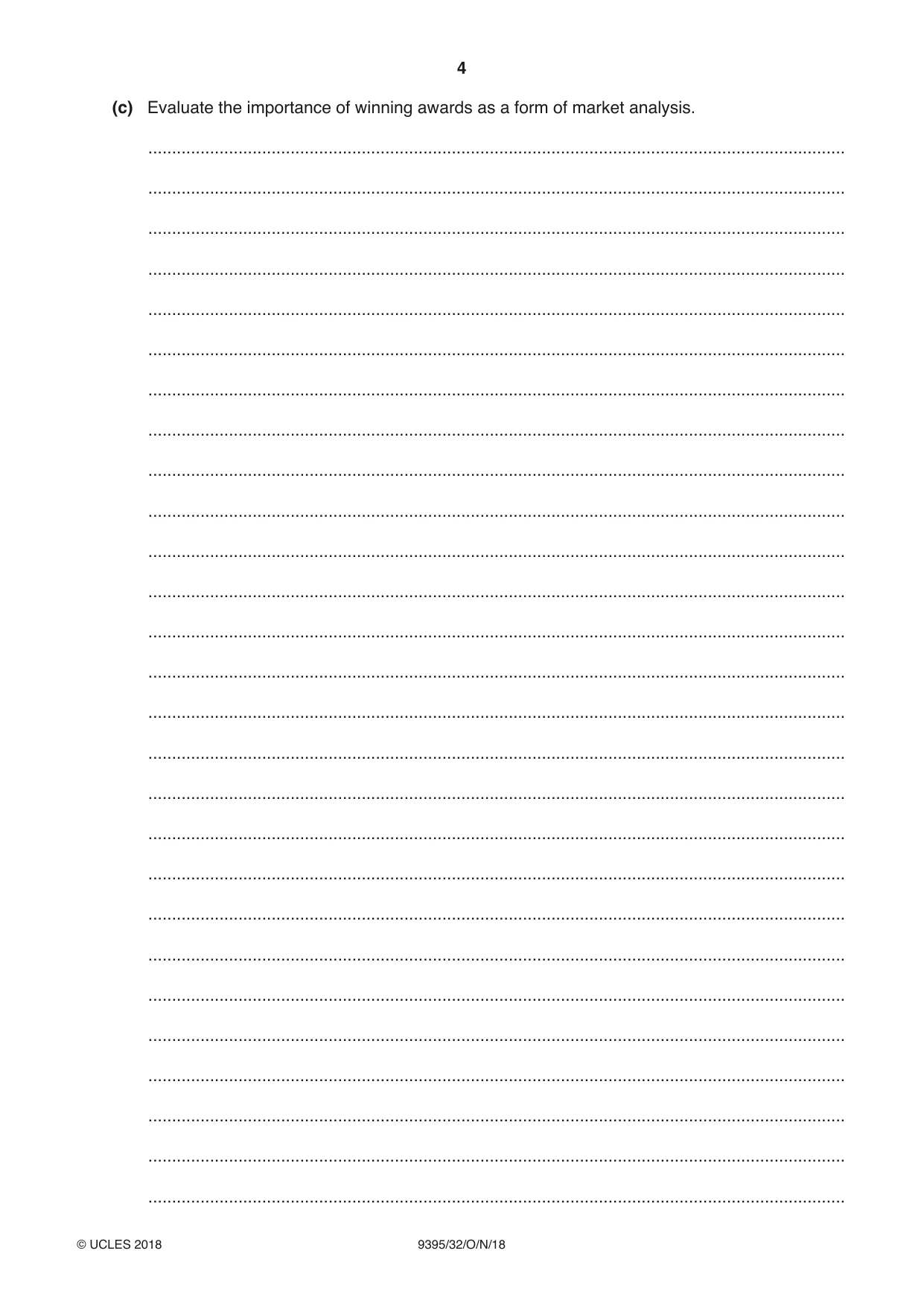 Cambridge A Level Travel and Tourism 9395 2018 Oct/Nov Paper 3 · Variant 2 question paper, page 4 of 12