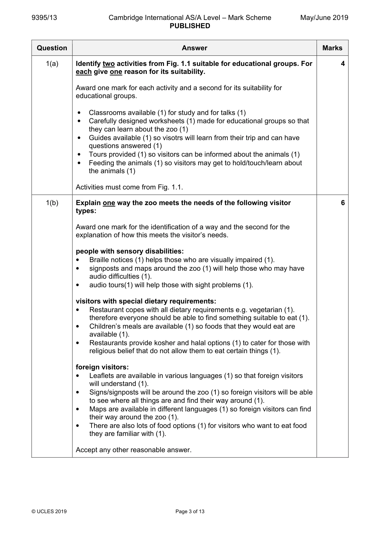 Mark scheme, page 3 of 13