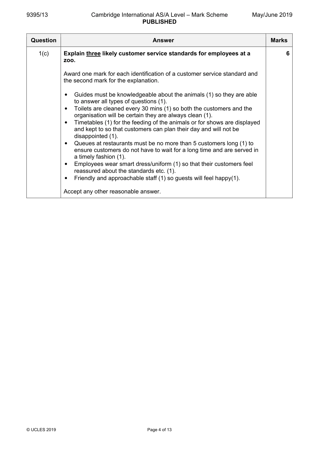 Mark scheme, page 4 of 13