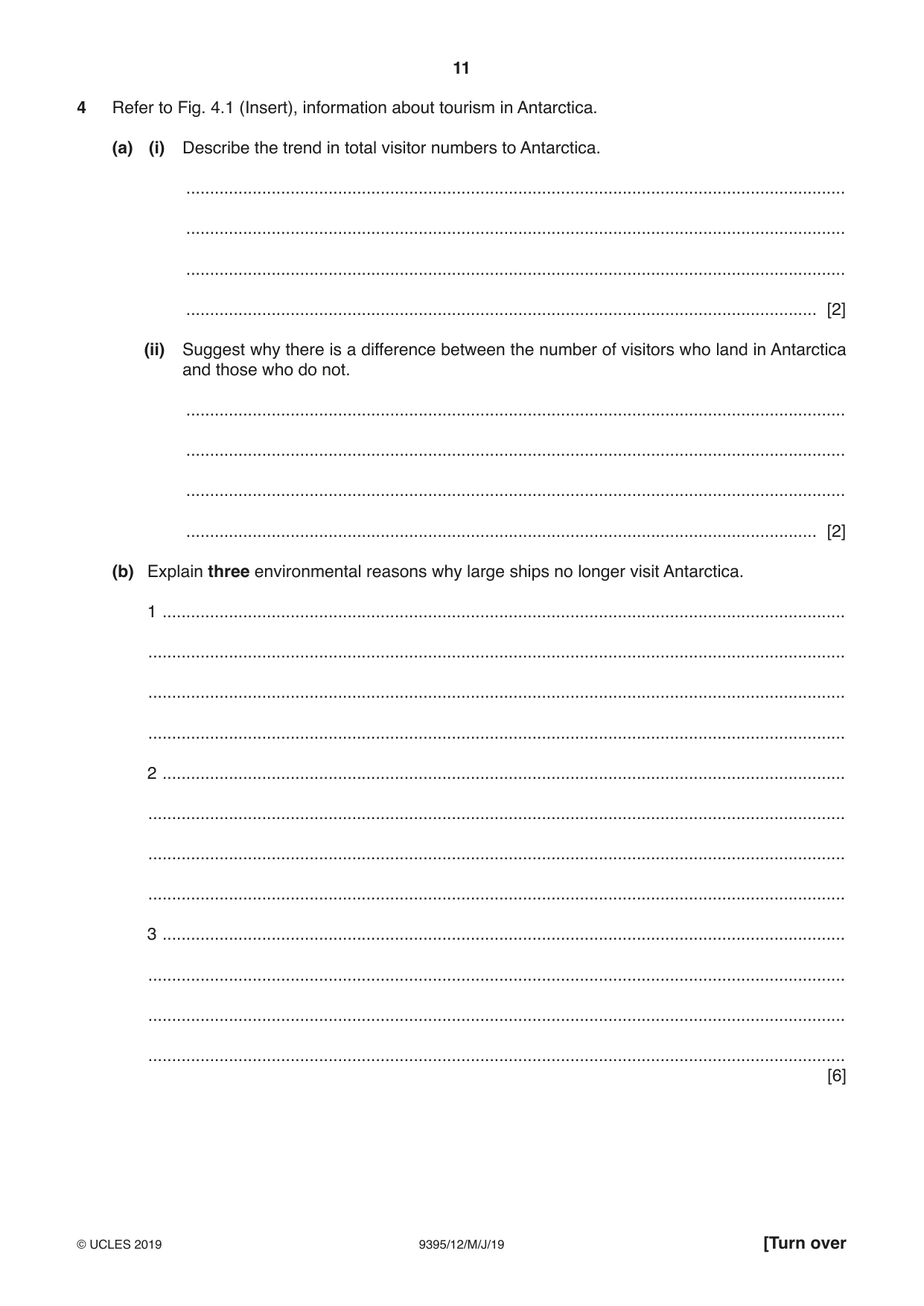 Cambridge A Level Travel and Tourism 9395 2019 May/June Paper 1 · Variant 2 question paper, page 11 of 16