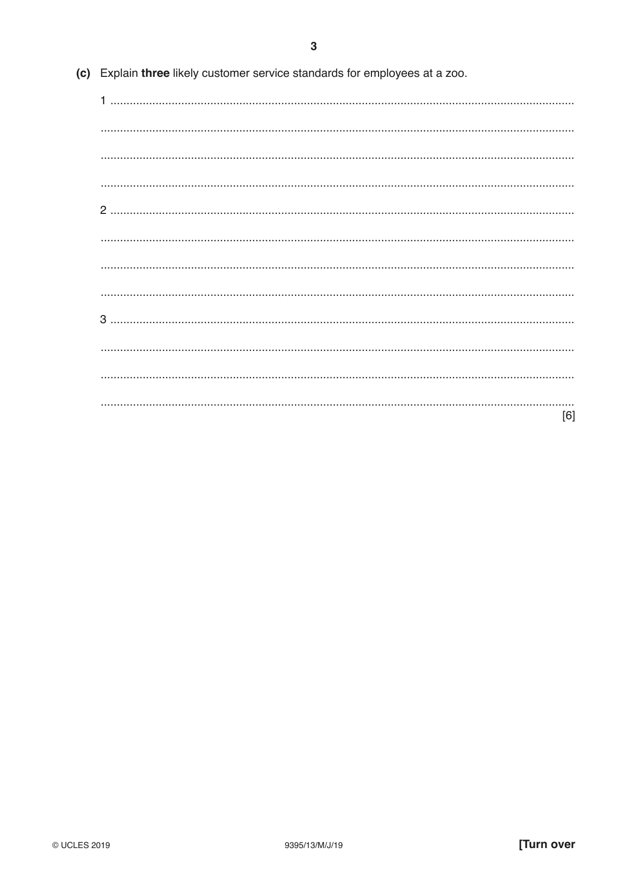 Cambridge A Level Travel and Tourism 9395 2019 May/June Paper 1 · Variant 3 question paper, page 3 of 16