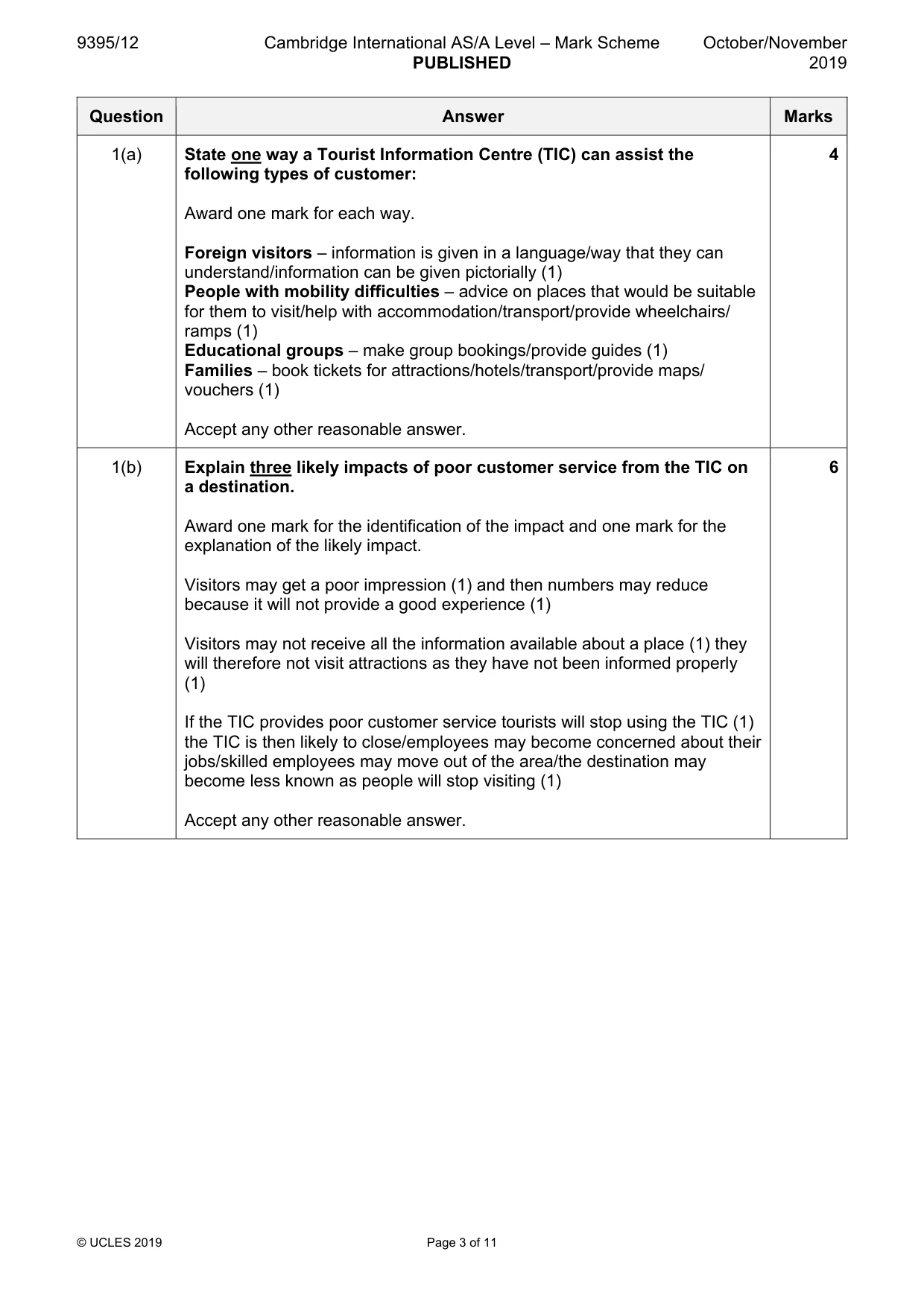 Mark scheme, page 3 of 11