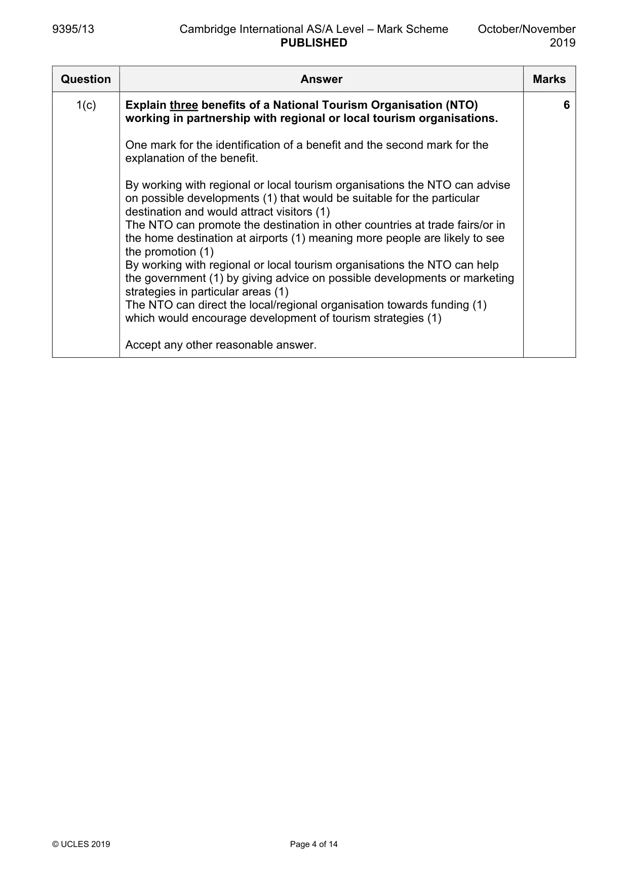 Mark scheme, page 4 of 14