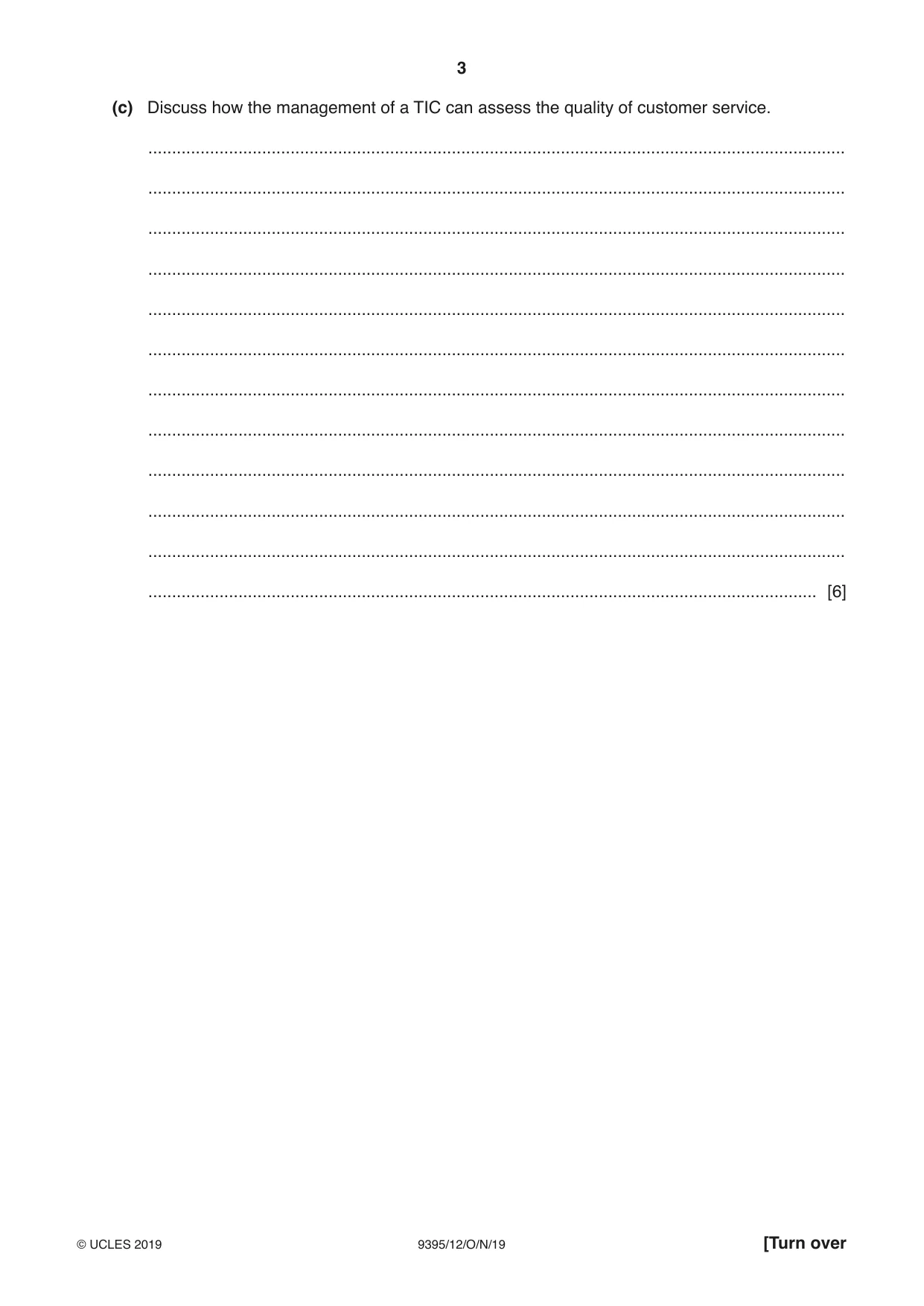 Cambridge A Level Travel and Tourism 9395 2019 Oct/Nov Paper 1 · Variant 2 question paper, page 3 of 16