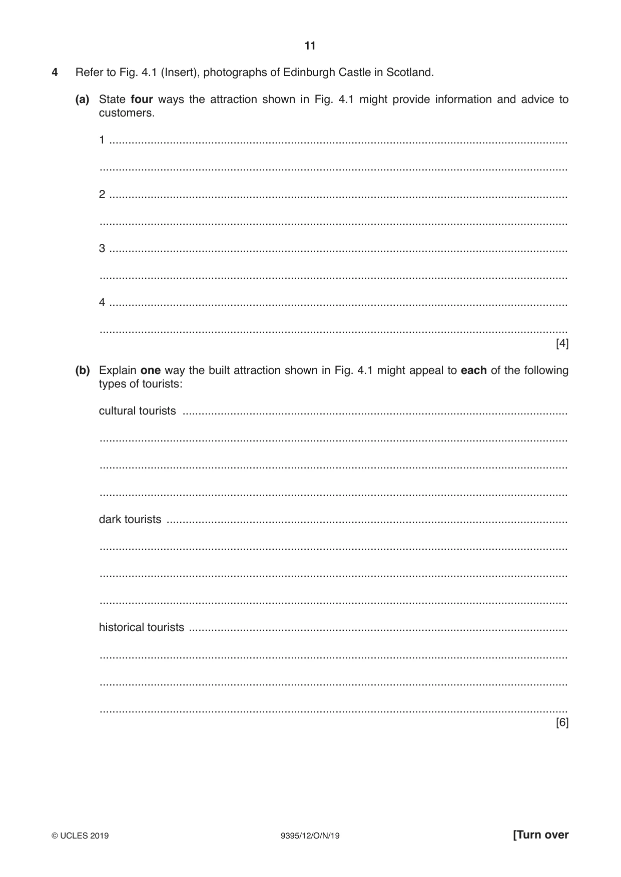 Cambridge A Level Travel and Tourism 9395 2019 Oct/Nov Paper 1 · Variant 2 question paper, page 11 of 16