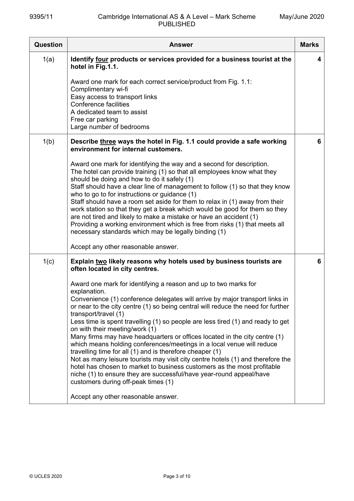 Mark scheme, page 3 of 10