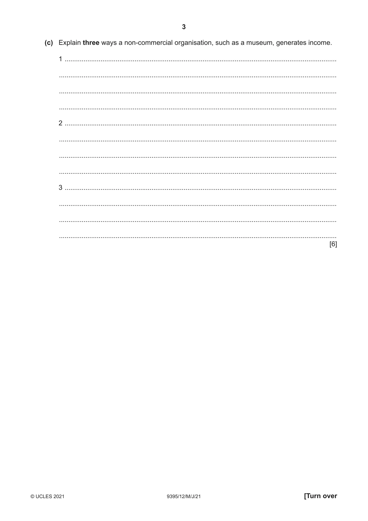 Cambridge A Level Travel and Tourism 9395 2021 May/June Paper 1 · Variant 2 question paper, page 3 of 16