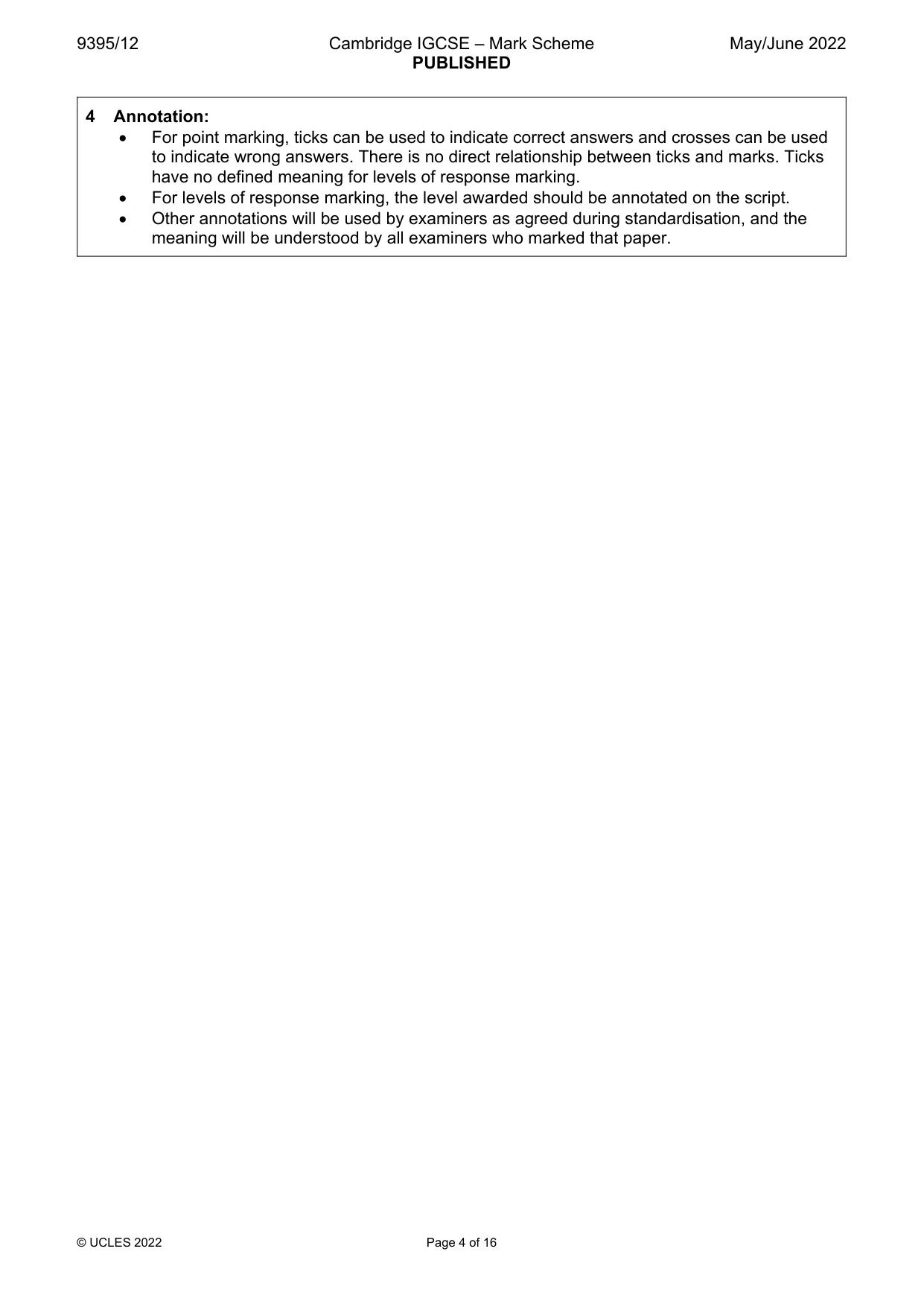 Mark scheme, page 4 of 16