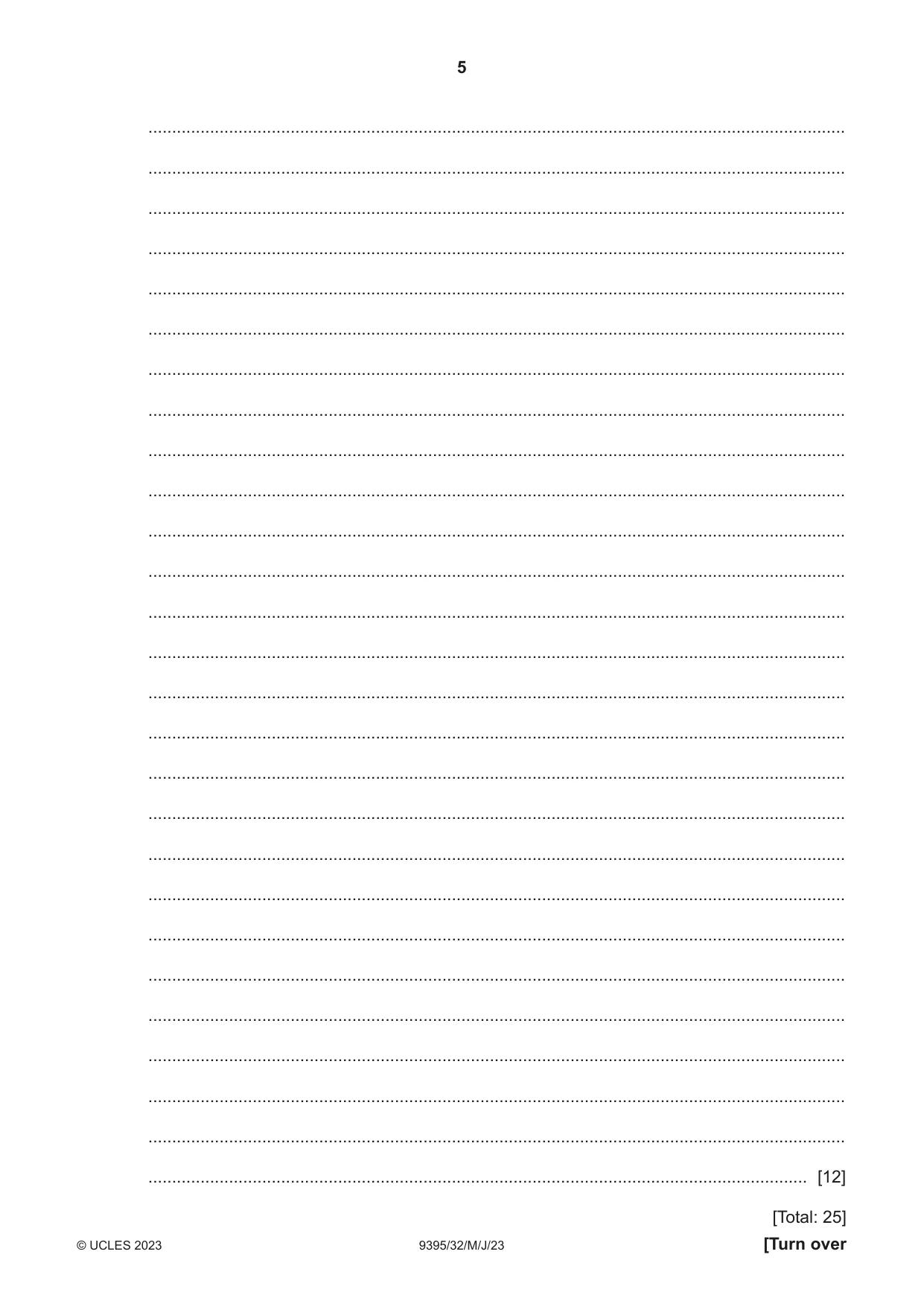 Cambridge A Level Travel and Tourism 9395 2023 May/June Paper 3 · Variant 2 question paper, page 5 of 12