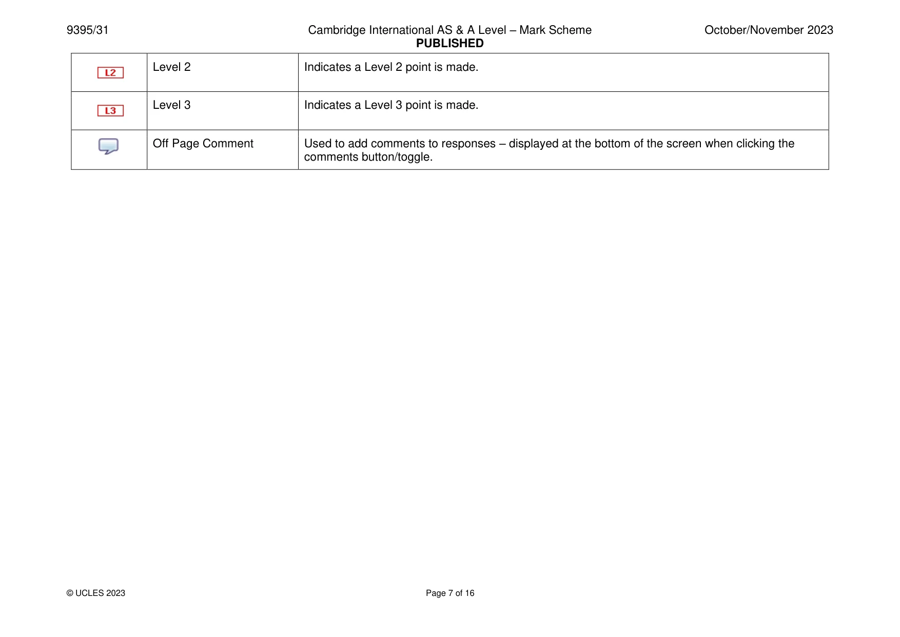 Mark scheme, page 7 of 16