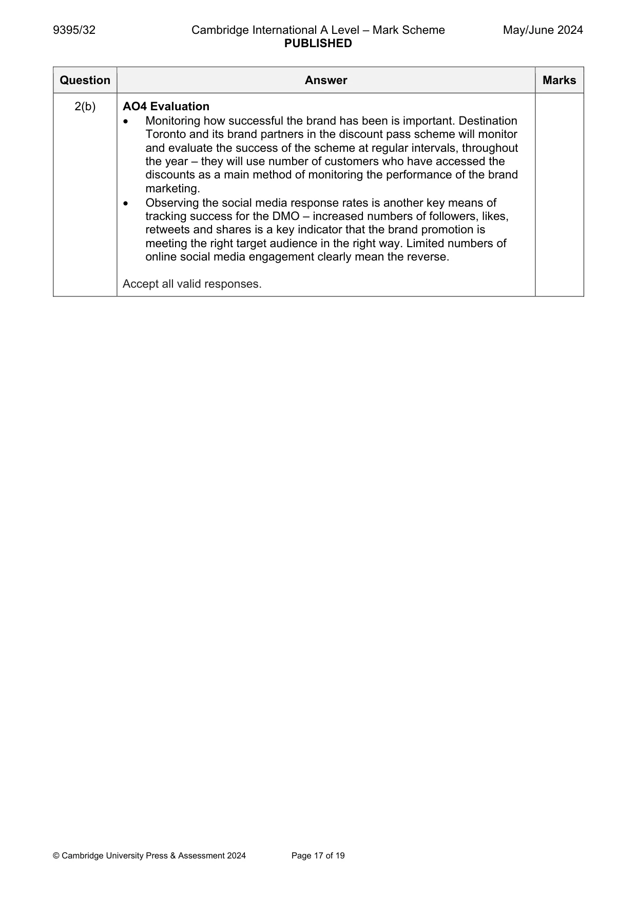 Mark scheme, page 17 of 19