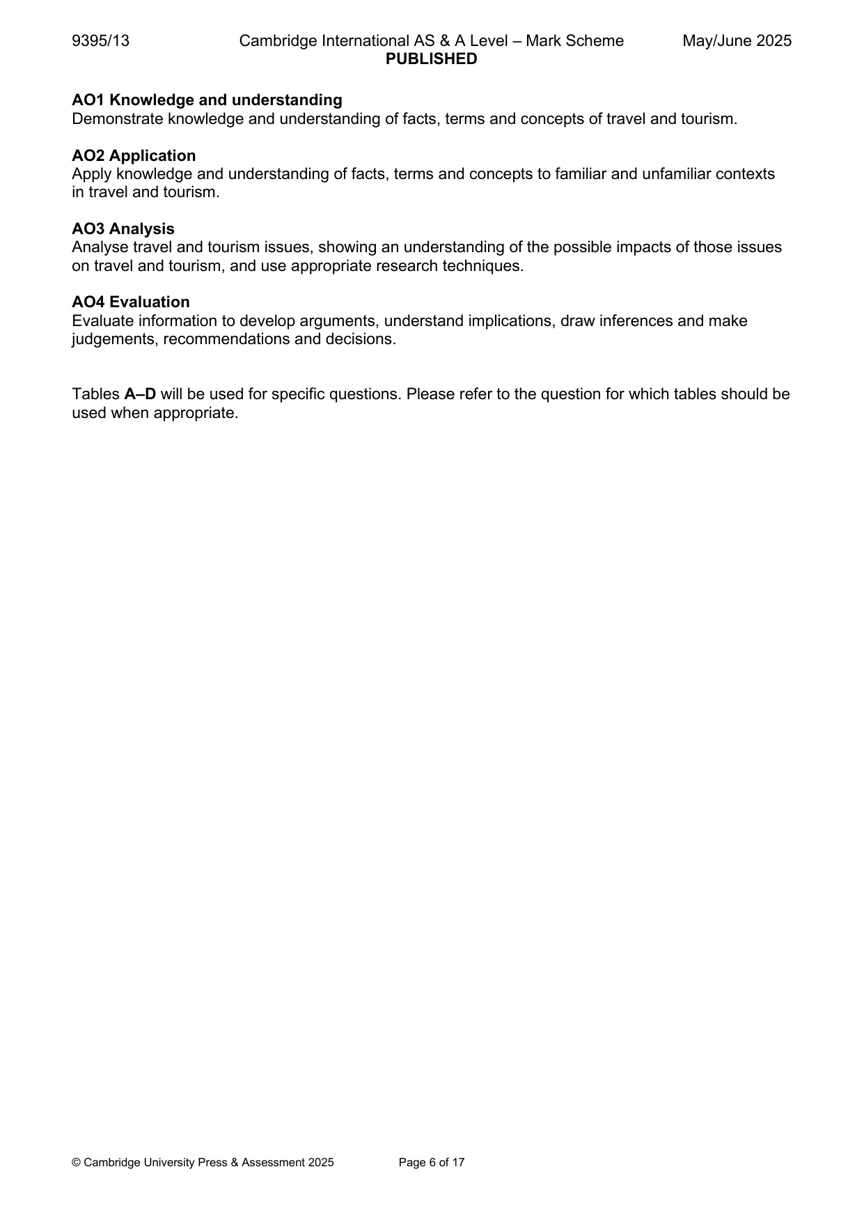 Mark scheme, page 6 of 17