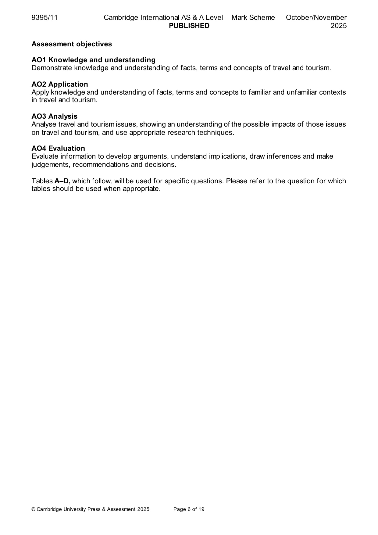 Mark scheme, page 6 of 19