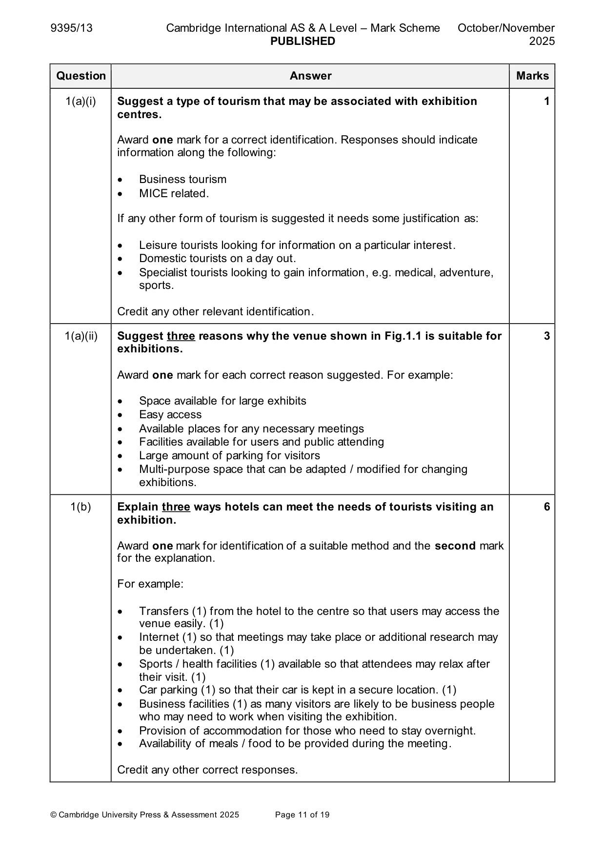 Mark scheme, page 11 of 19