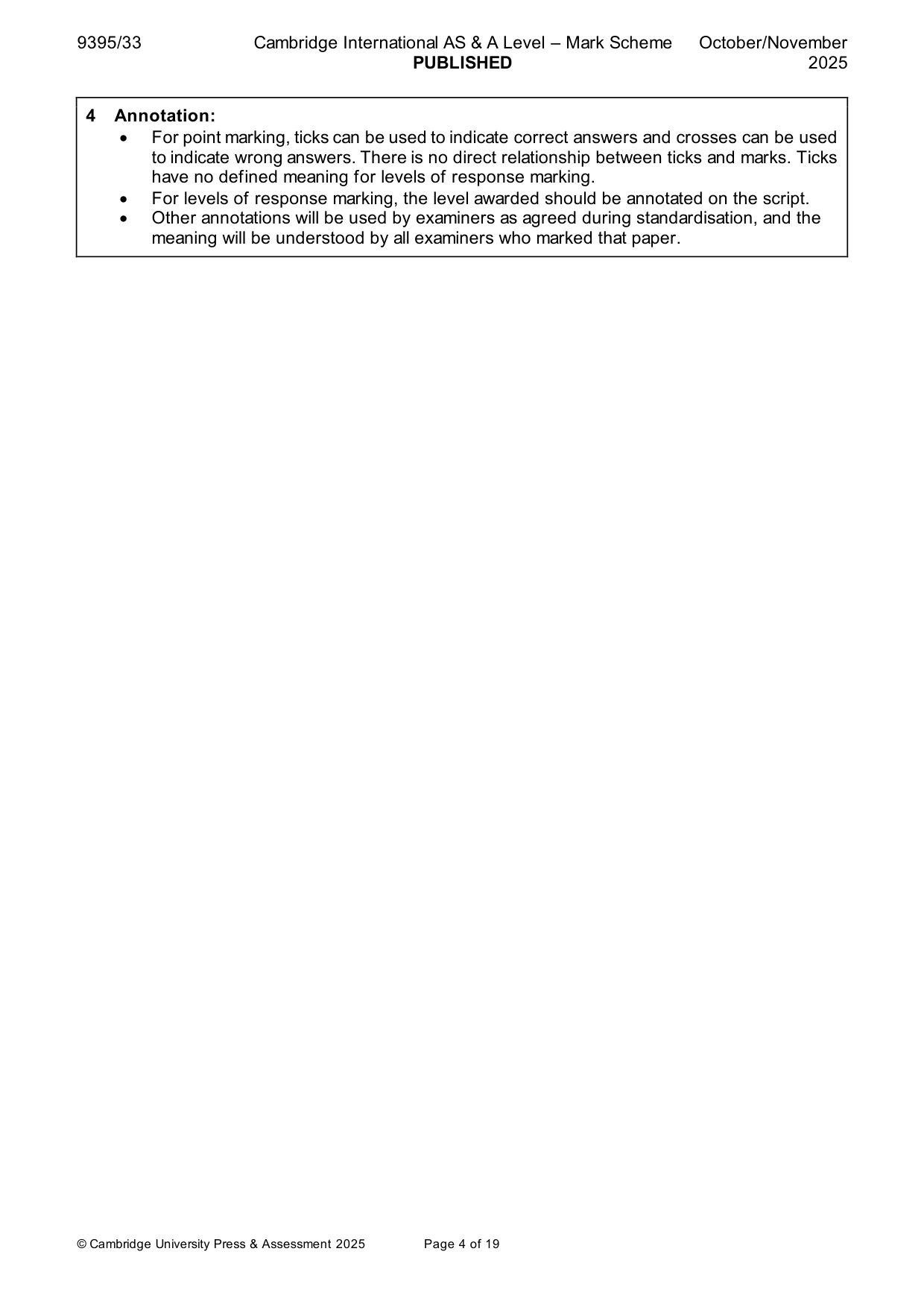 Mark scheme, page 4 of 19