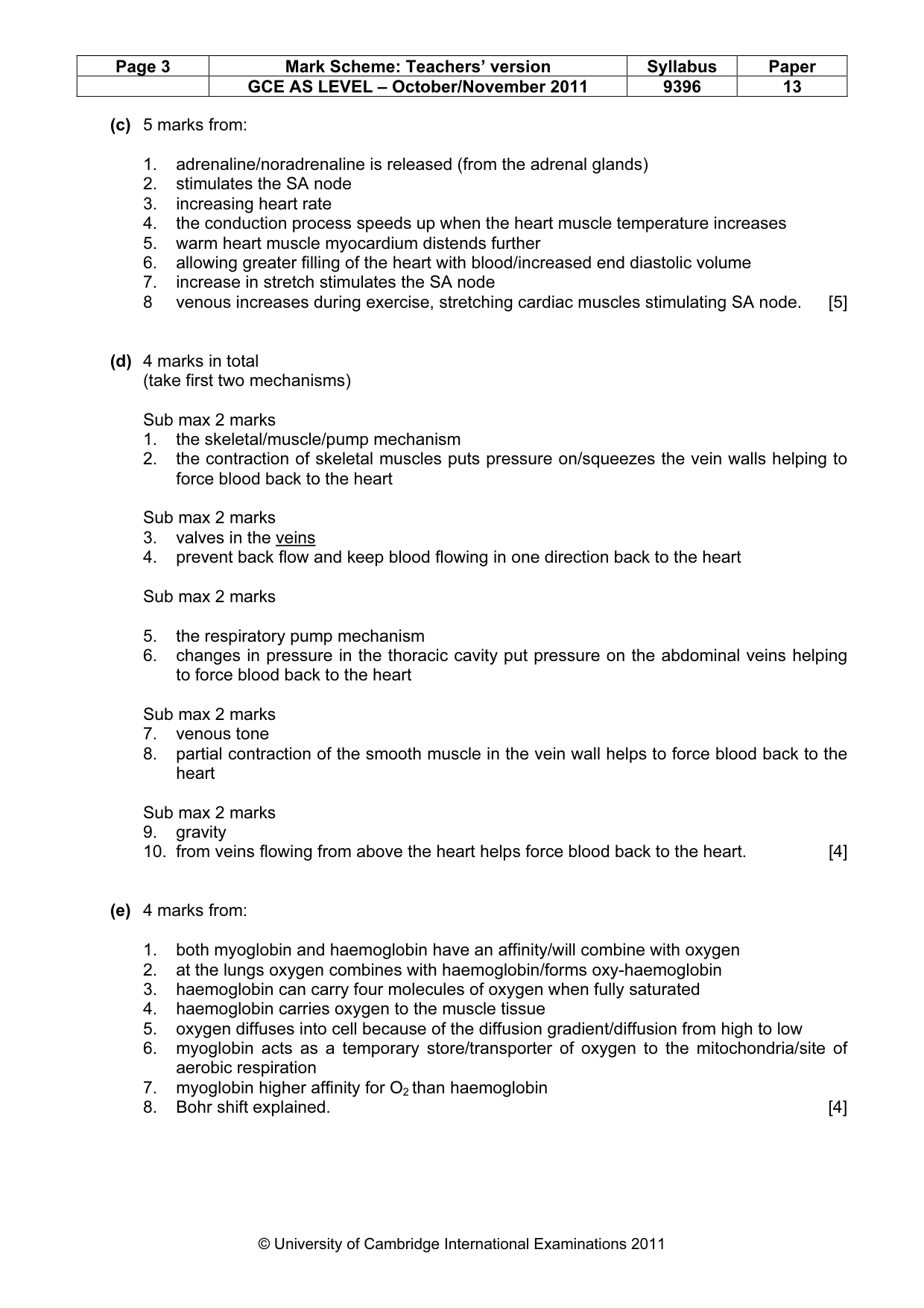 Mark scheme, page 3 of 10